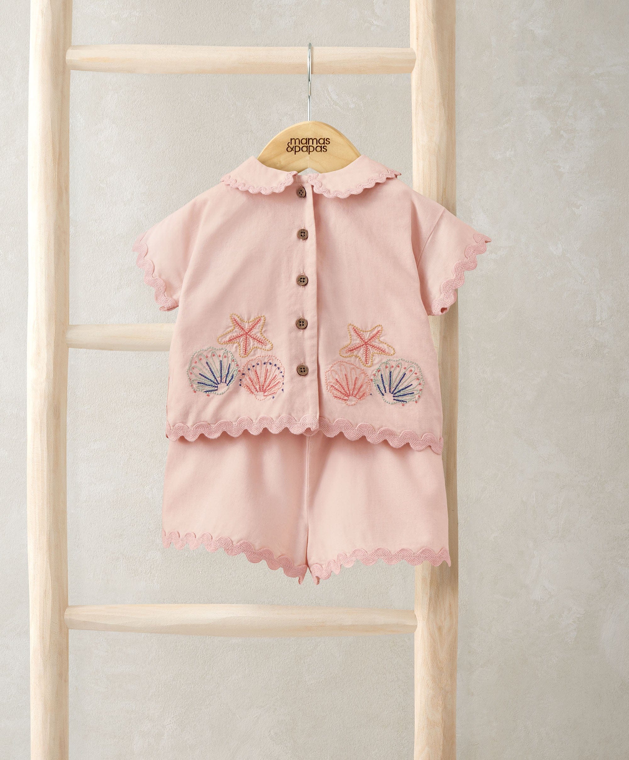 Pink Resort Shirt & Shorts Outfit Set - Image 2