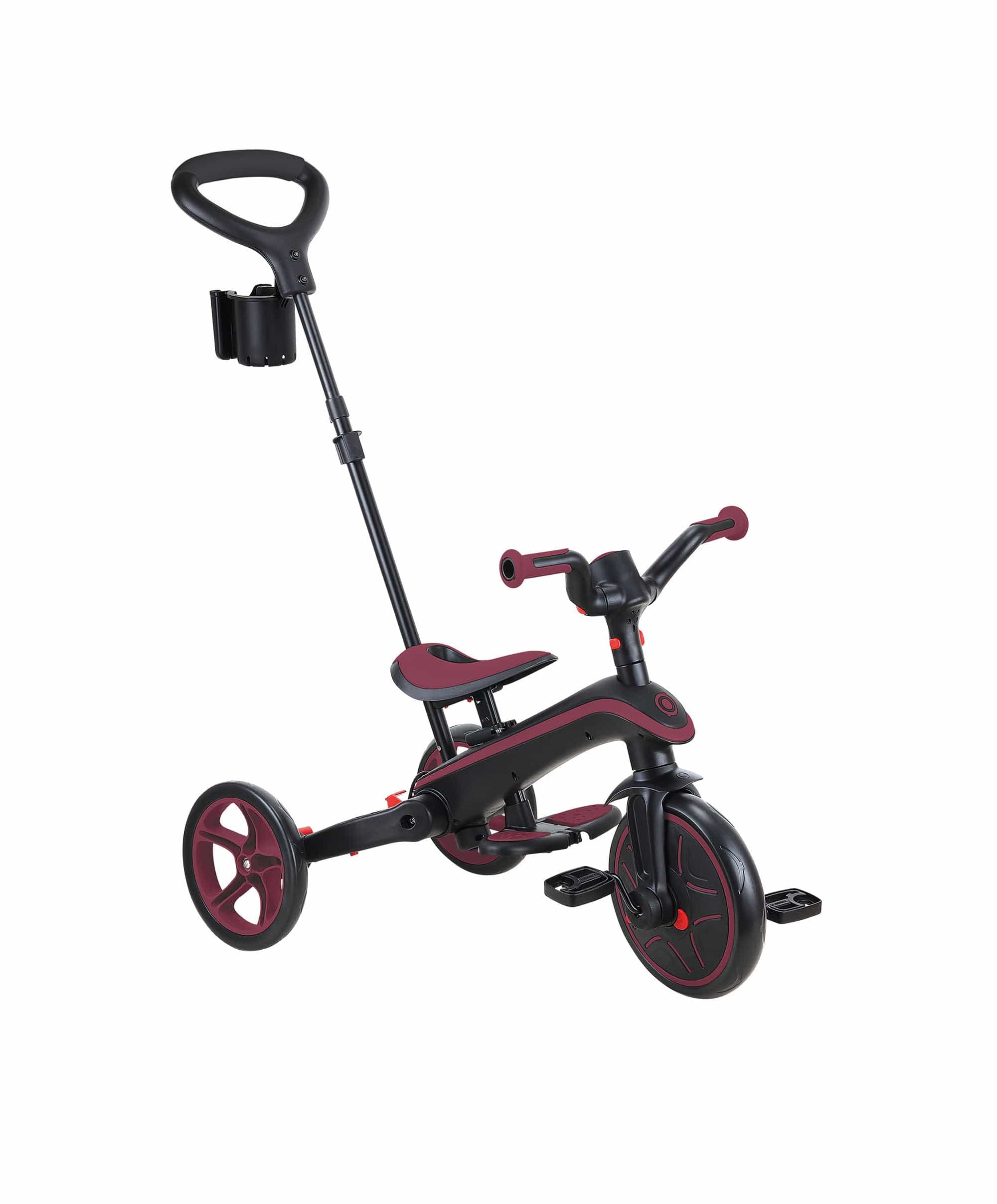 Globber Explorer Trike Foldable 4in1 -  Burgundy - Image 2