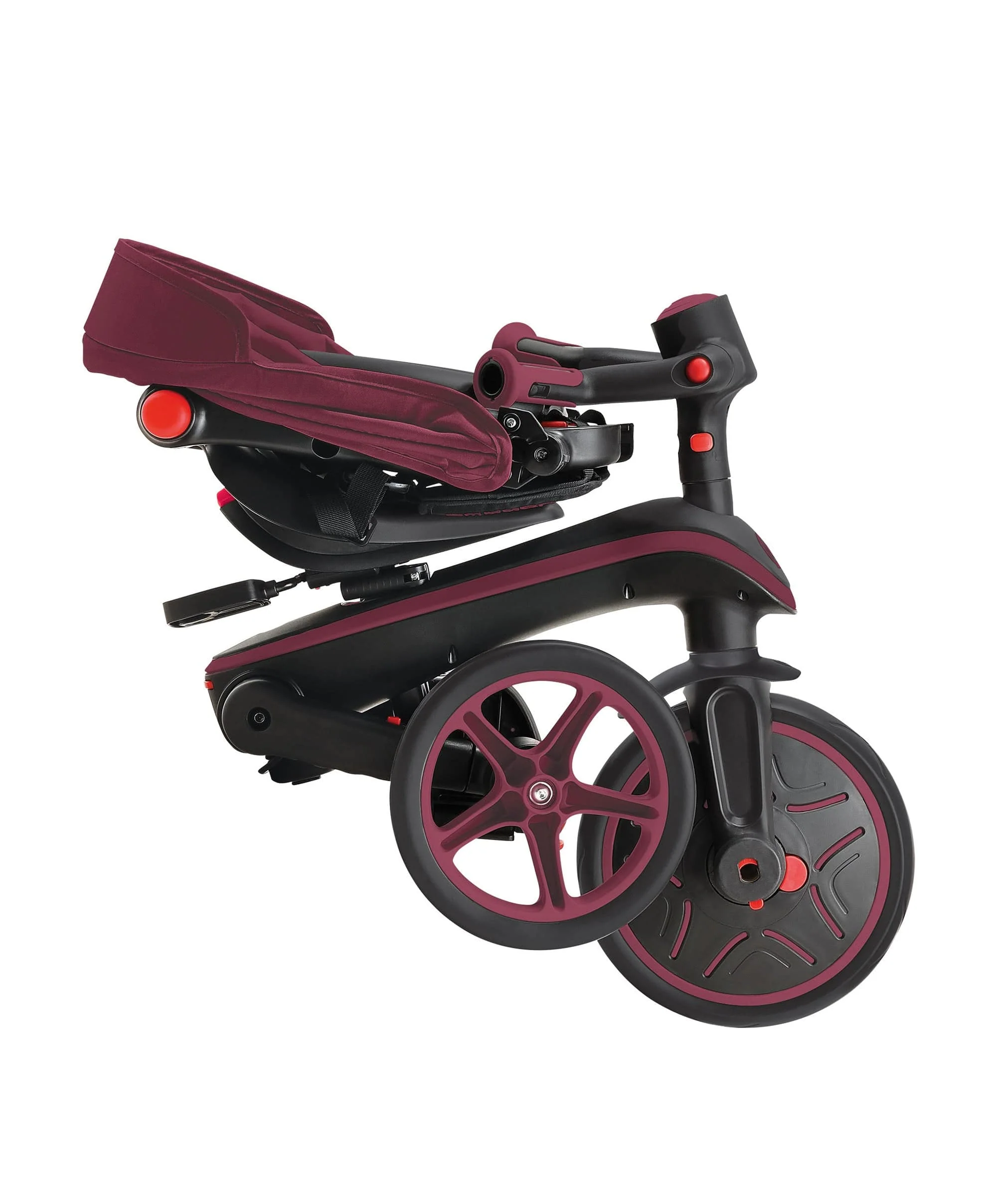 Globber Explorer Trike Foldable 4in1 -  Burgundy - Image 5