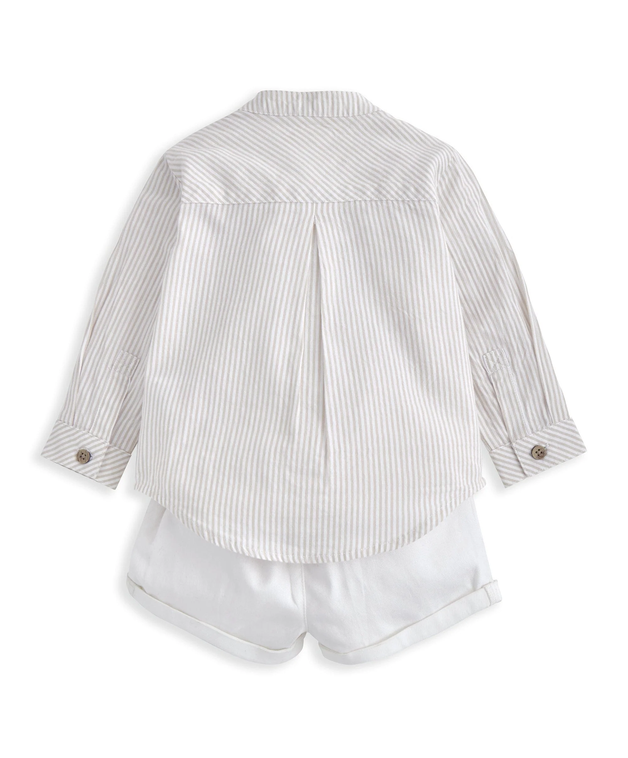 Grandad Collar Shirt & Shorts Set (2 Pieces) - Image 3