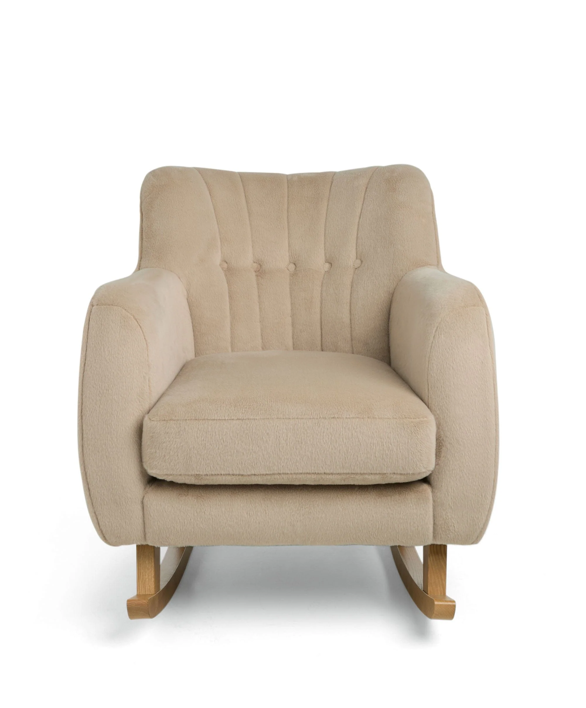 Hilson Nursing Chair & Footstool Set - Almond Sherpa - Image 5