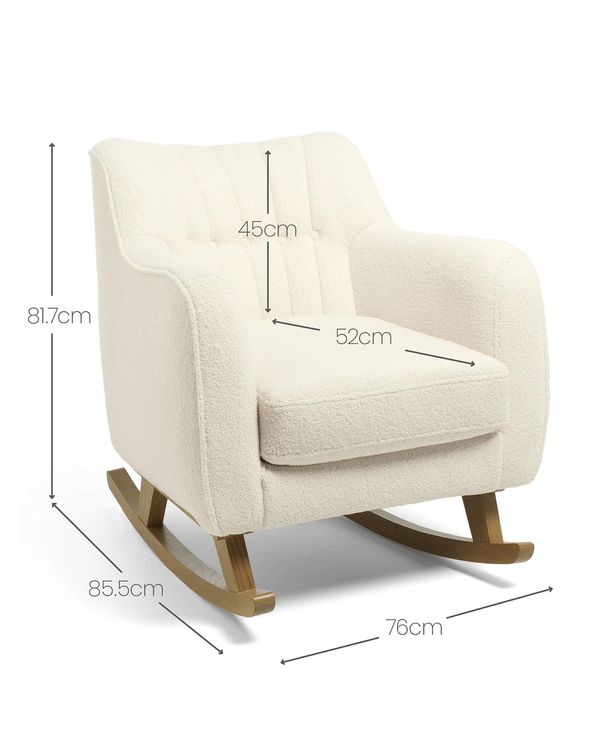 Hilston Nursing Chair - Off White Boucle - Image 9