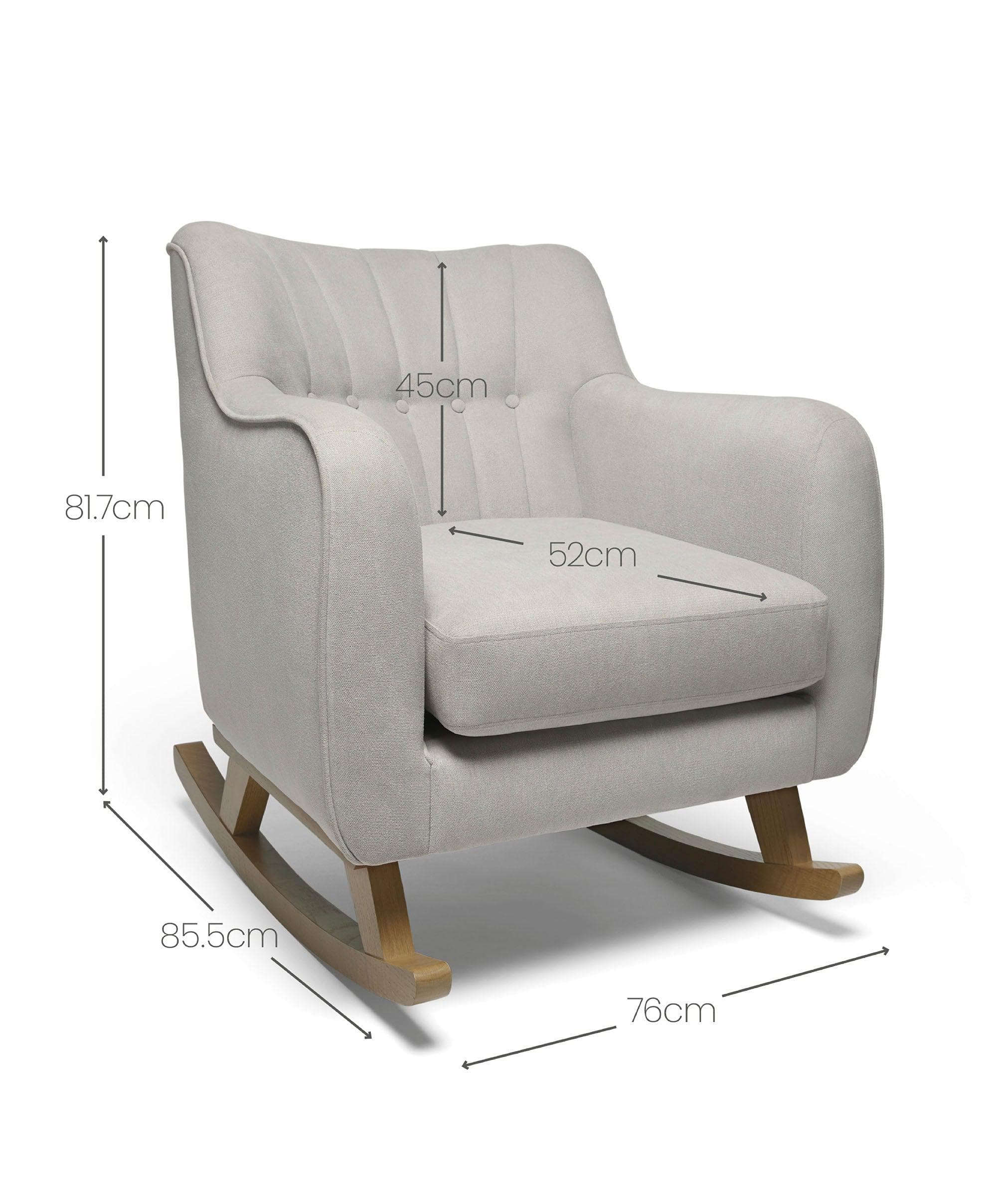 Hilston Nursing Chair - Silver Woven - Image 11