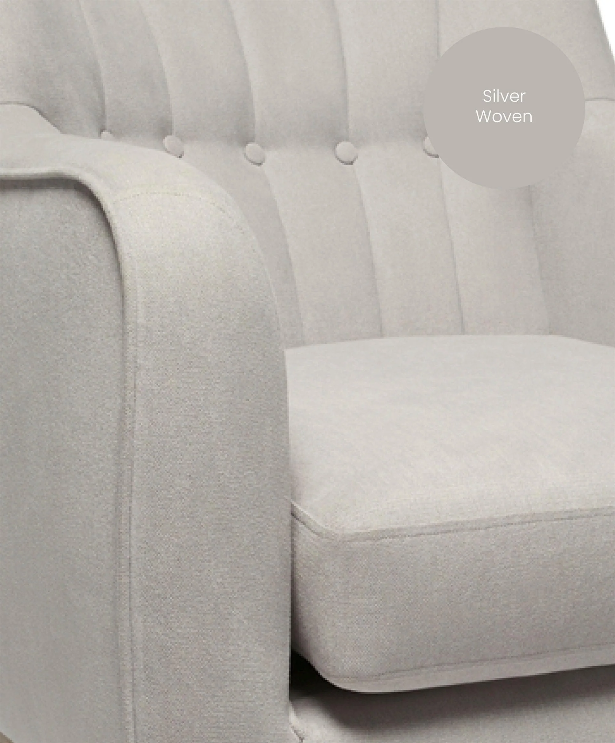 Hilston Nursing Chair - Silver Woven - Image 9