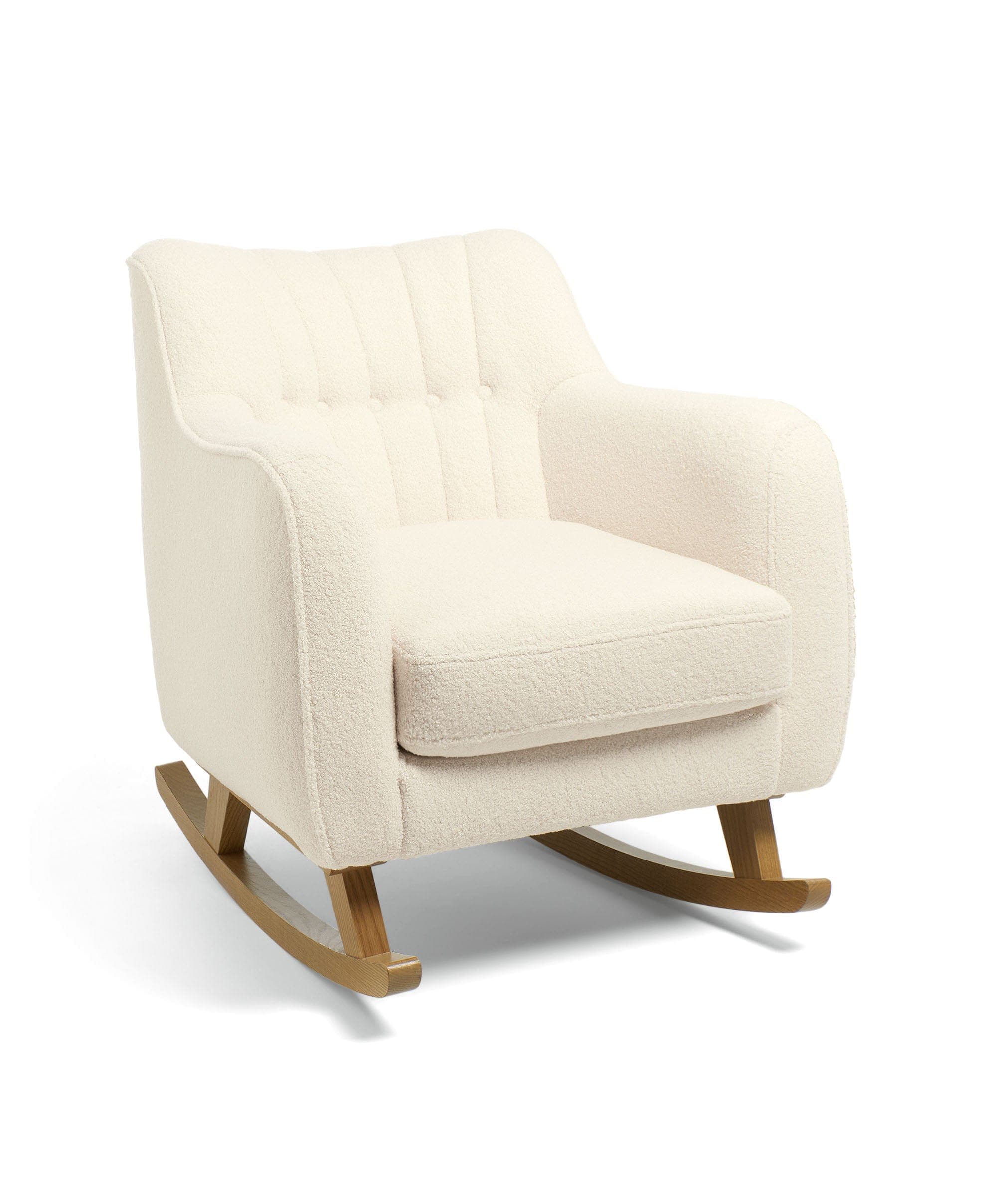 Hilston Nursing Chair & Footstool Set - Off White Boucle - Image 6