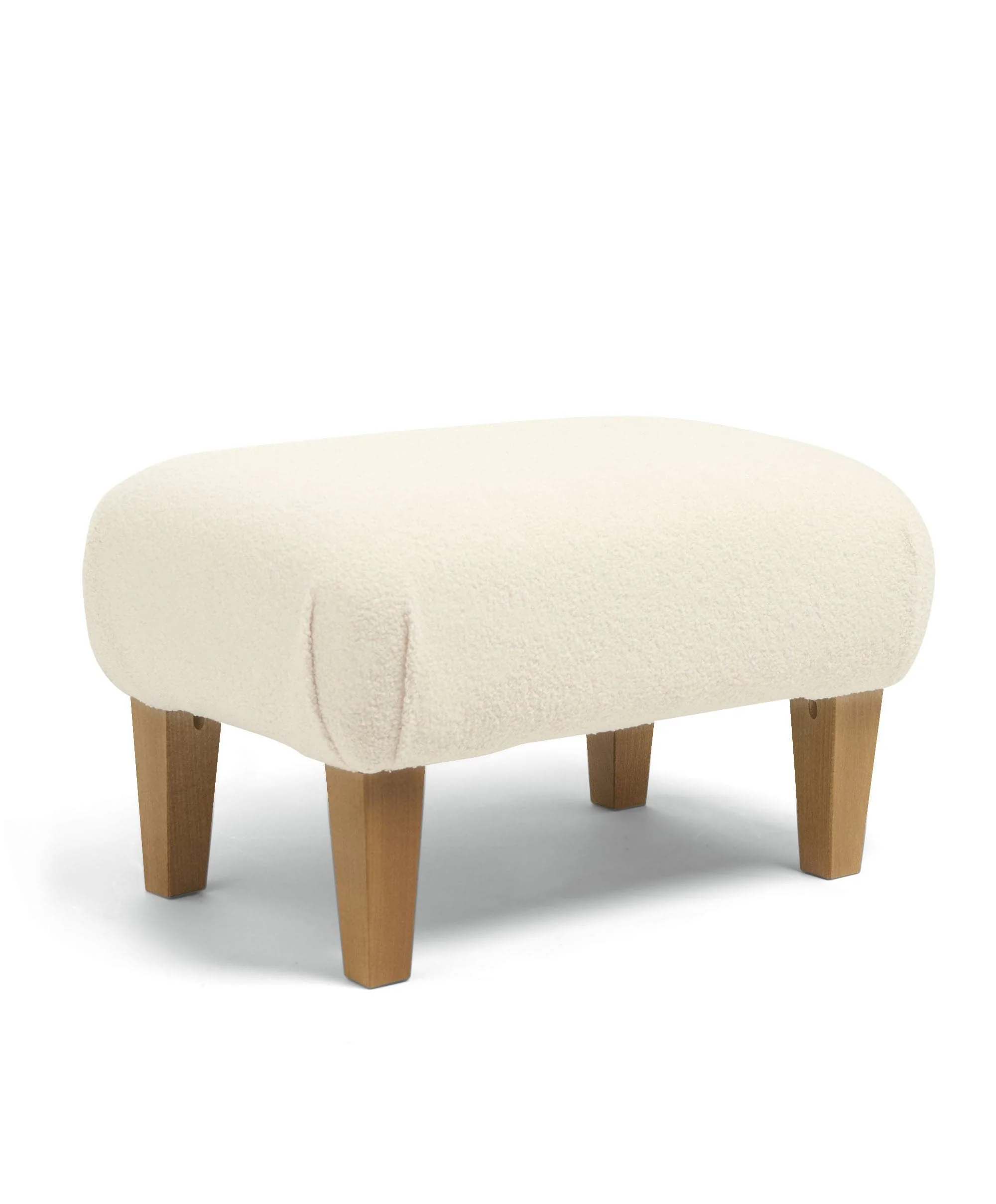 Hilston Nursing Chair & Footstool Set - Off White Boucle - Image 9