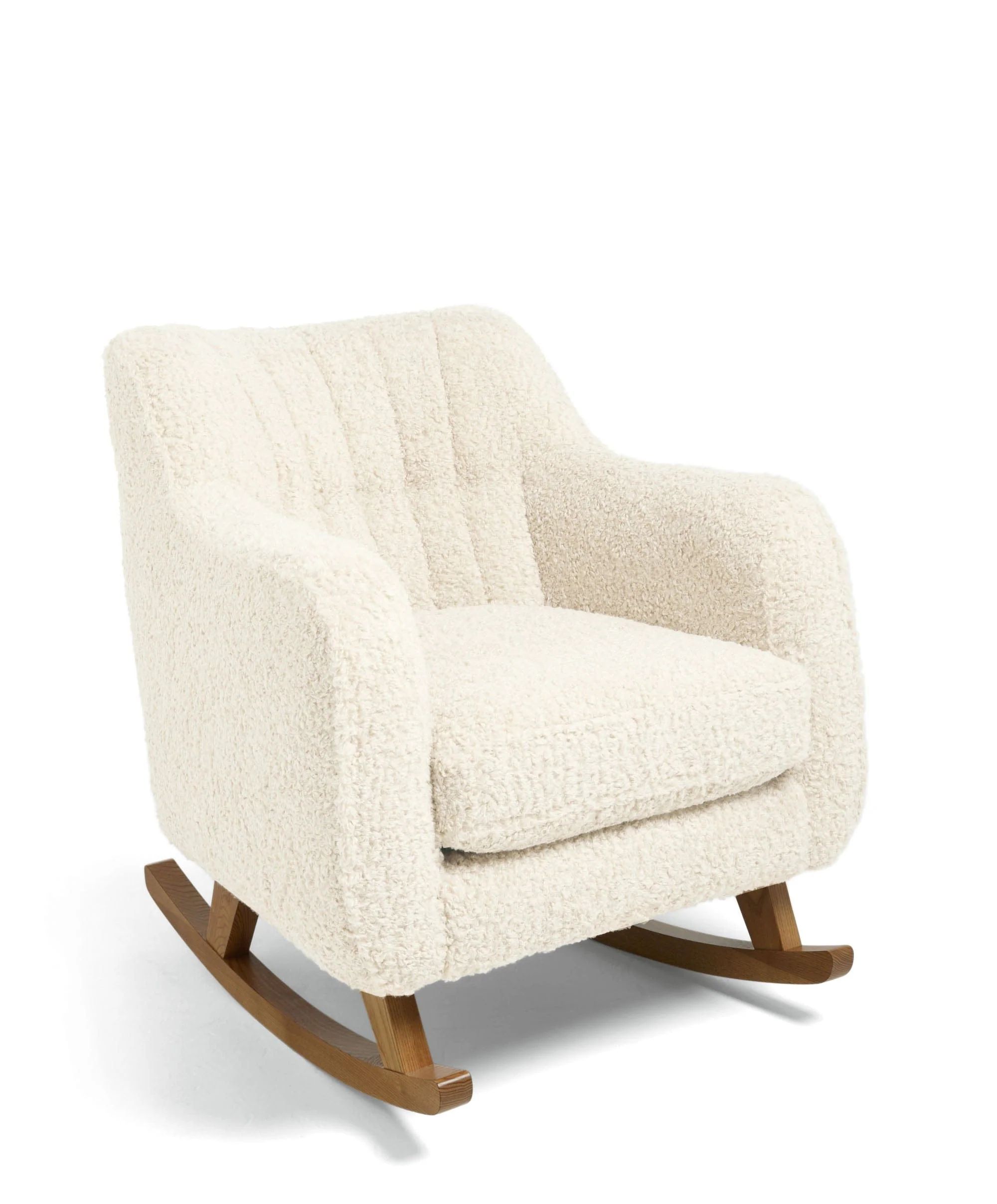 Hilston Nursing Chair & Footstool Set - Snow Teddy - Image 3