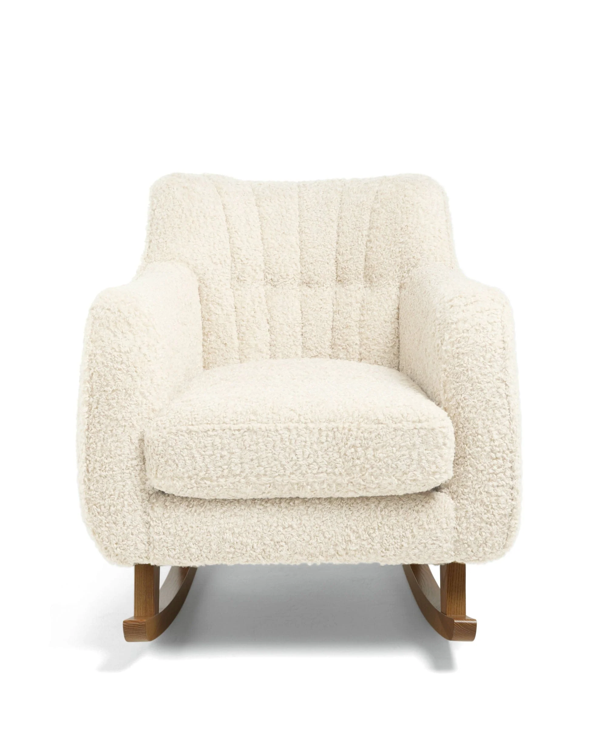 Hilston Nursing Chair & Footstool Set - Snow Teddy - Image 5