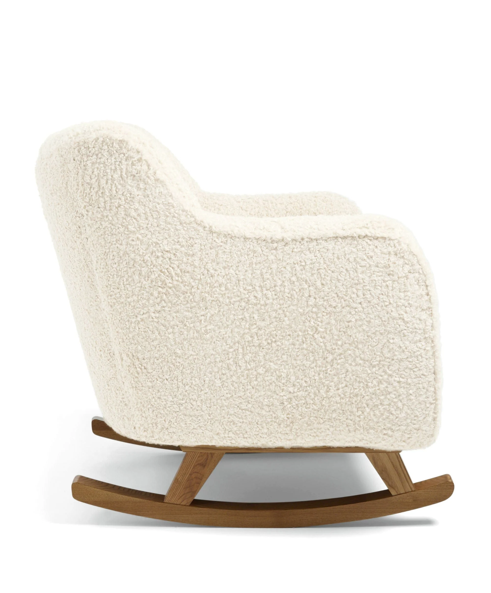 Hilston Nursing Chair & Footstool Set - Snow Teddy - Image 6