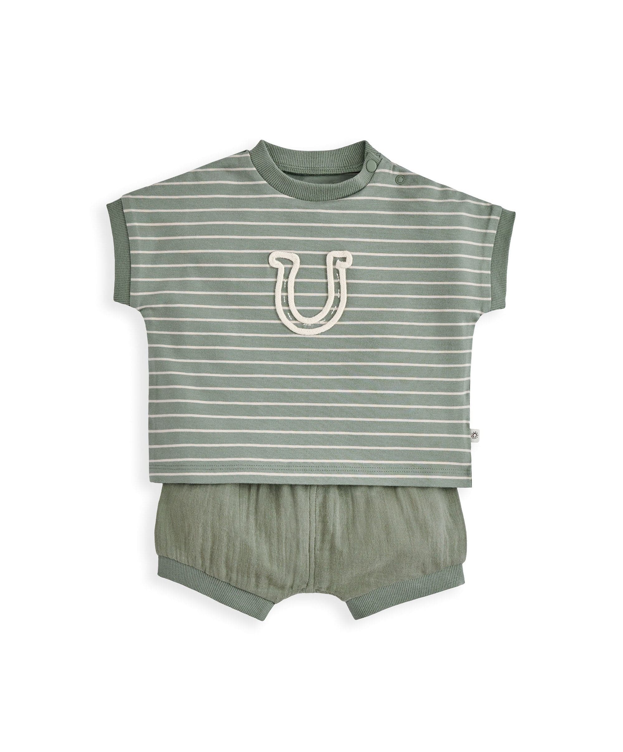 Horseshoe T-Shirt & Shorts Outfit Set - Image 4