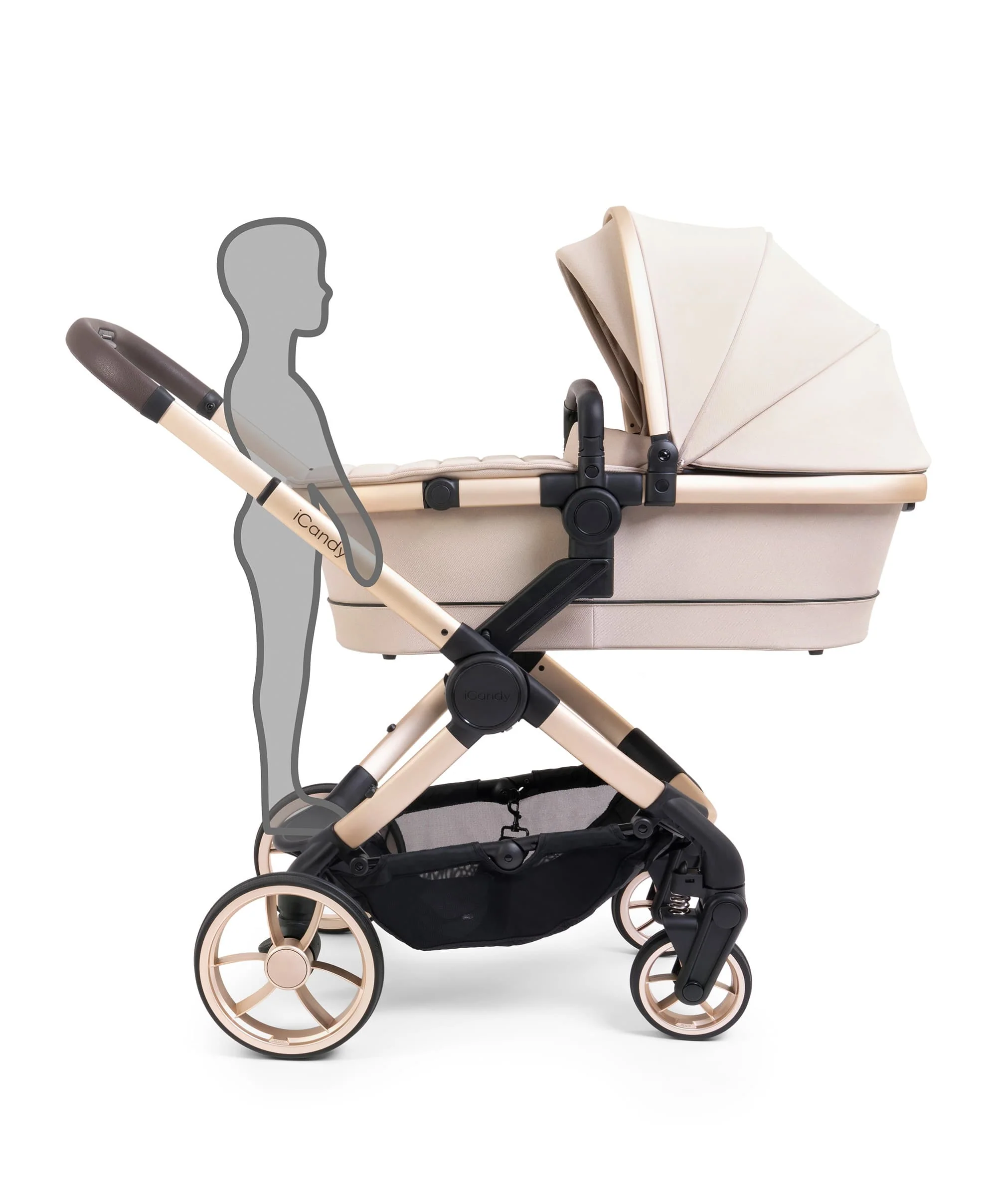 iCandy Peach 7 Complete Pushchair Bundle with Maxi-Cosi Pebble 360 Pro2 Car Seat - Biscotti - Image 6
