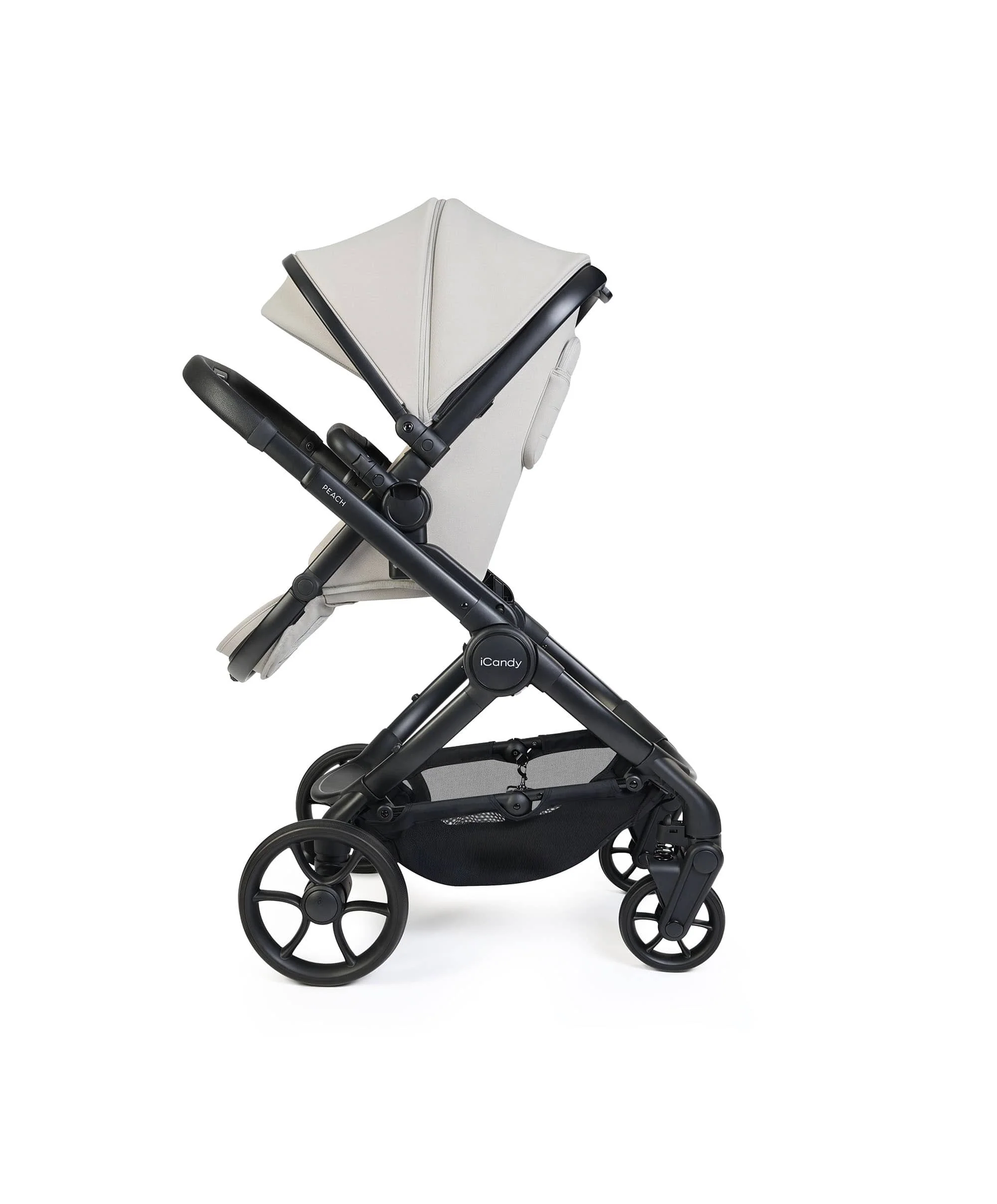 iCandy Peach 8 Complete Bundle with Cybex Cloud T i-Size Rotating Baby Car Seat - Taupe - Image 6