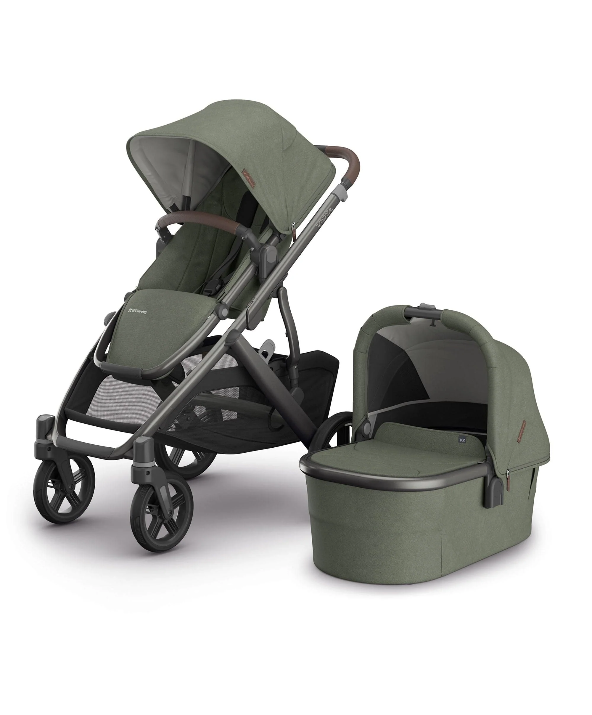 UPPAbaby Vista V3 Stroller & Carrycot Bundle with Maxi-Cosi Pebble 360 Pro² Car Seat & Base (5 Pieces) – Evelyn - Image 2