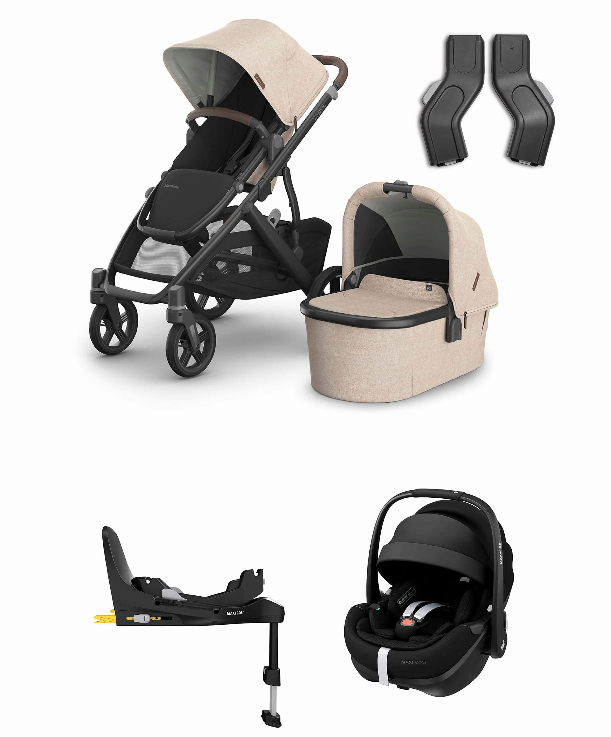 UPPAbaby Vista V3 Stroller Bundle with Maxi-Cosi Pebble 360 Pro² Car Seat – Liam