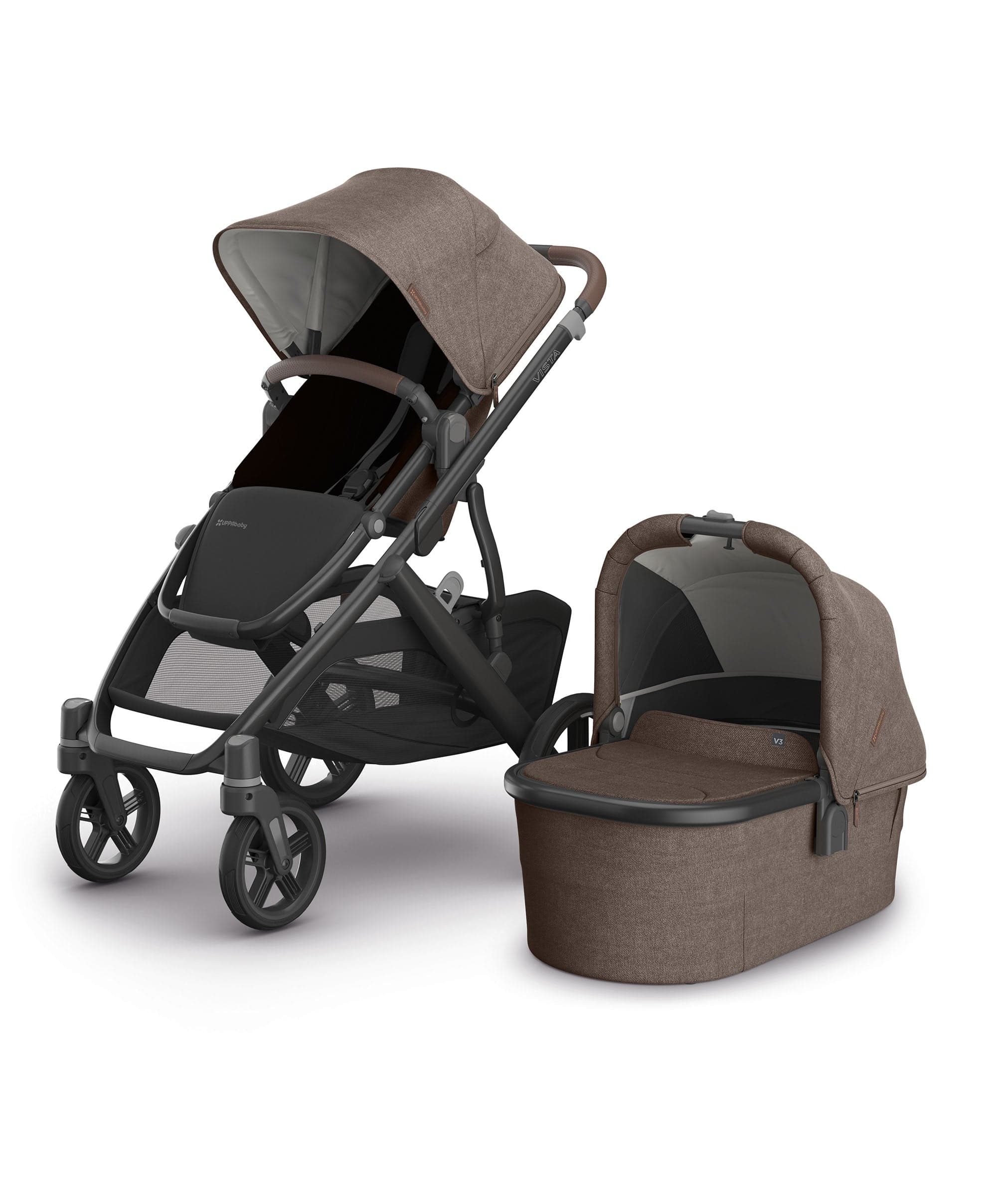 UPPAbaby Vista V3 Stroller & Carrycot Bundle with Maxi-Cosi Pebble 360 Pro² Car Seat & Base (5 Pieces) - Owen - Image 2