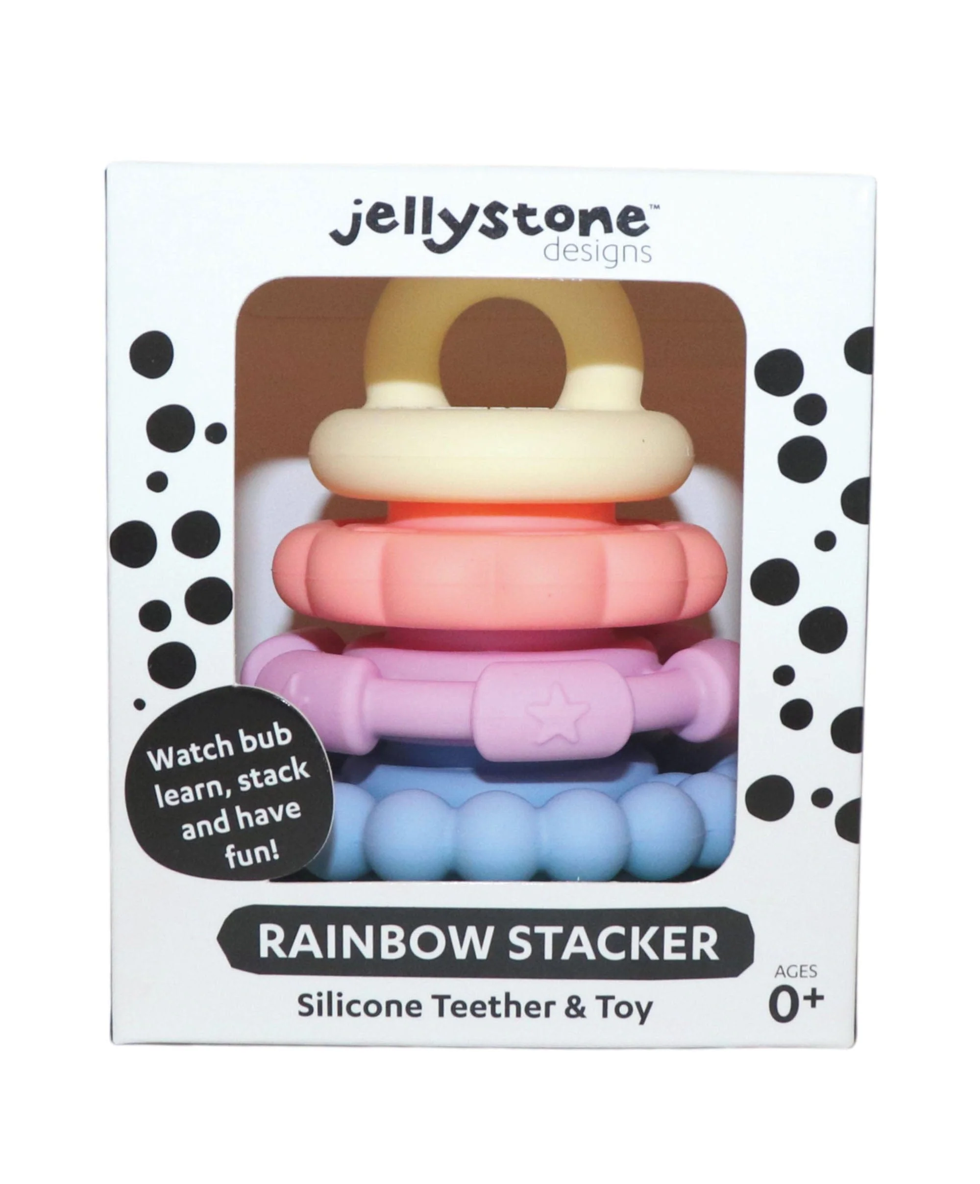 Jellystone Designs Rainbow Stackers & Teether – Pastel - Image 4
