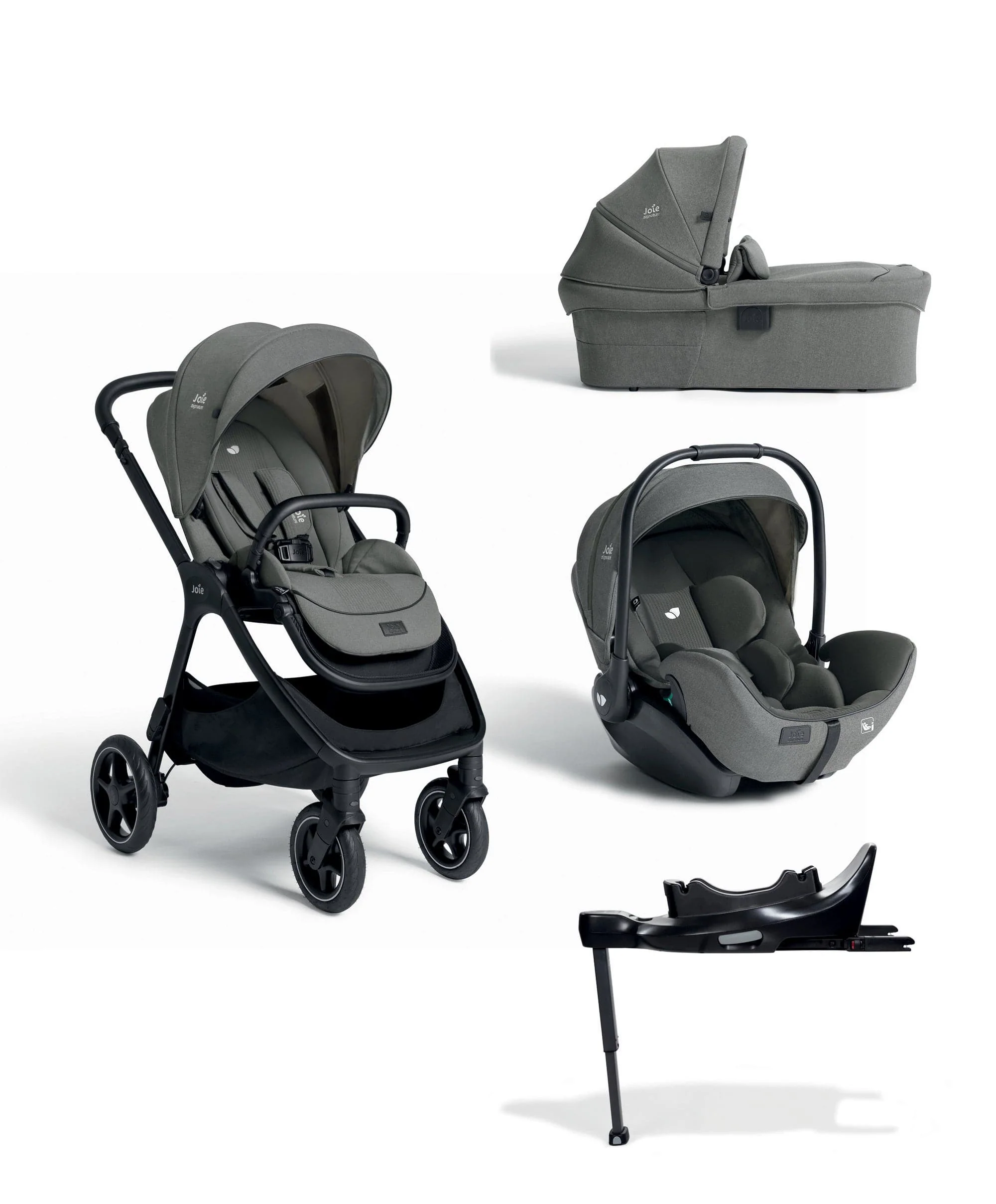 Joie finiti™ 4in1 Signature Pushchair Bundle With Joie I-Level Pro Car Seat (4 Pieces) - Evergreen