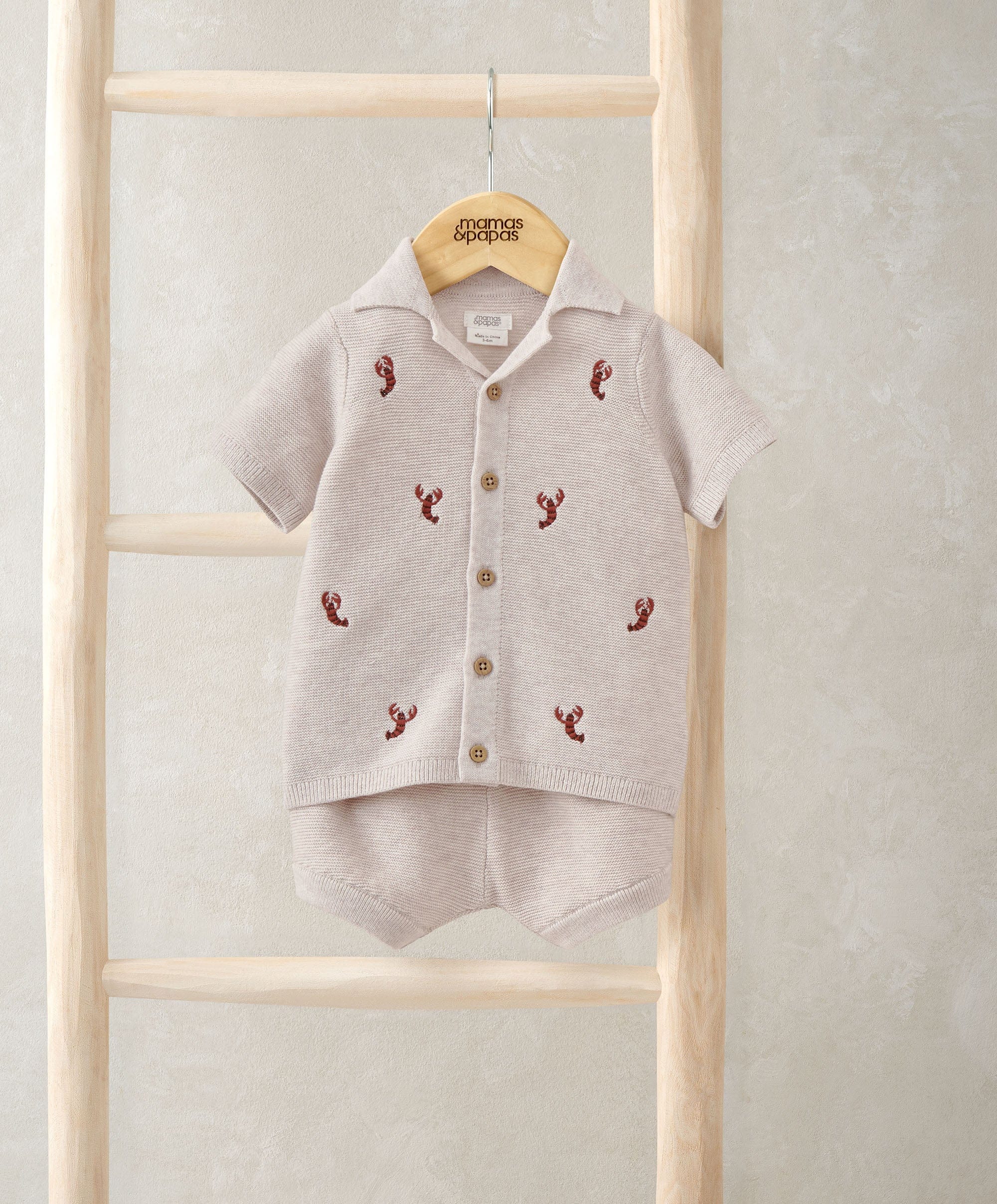 Knitted Lobster Shirt & Shorts