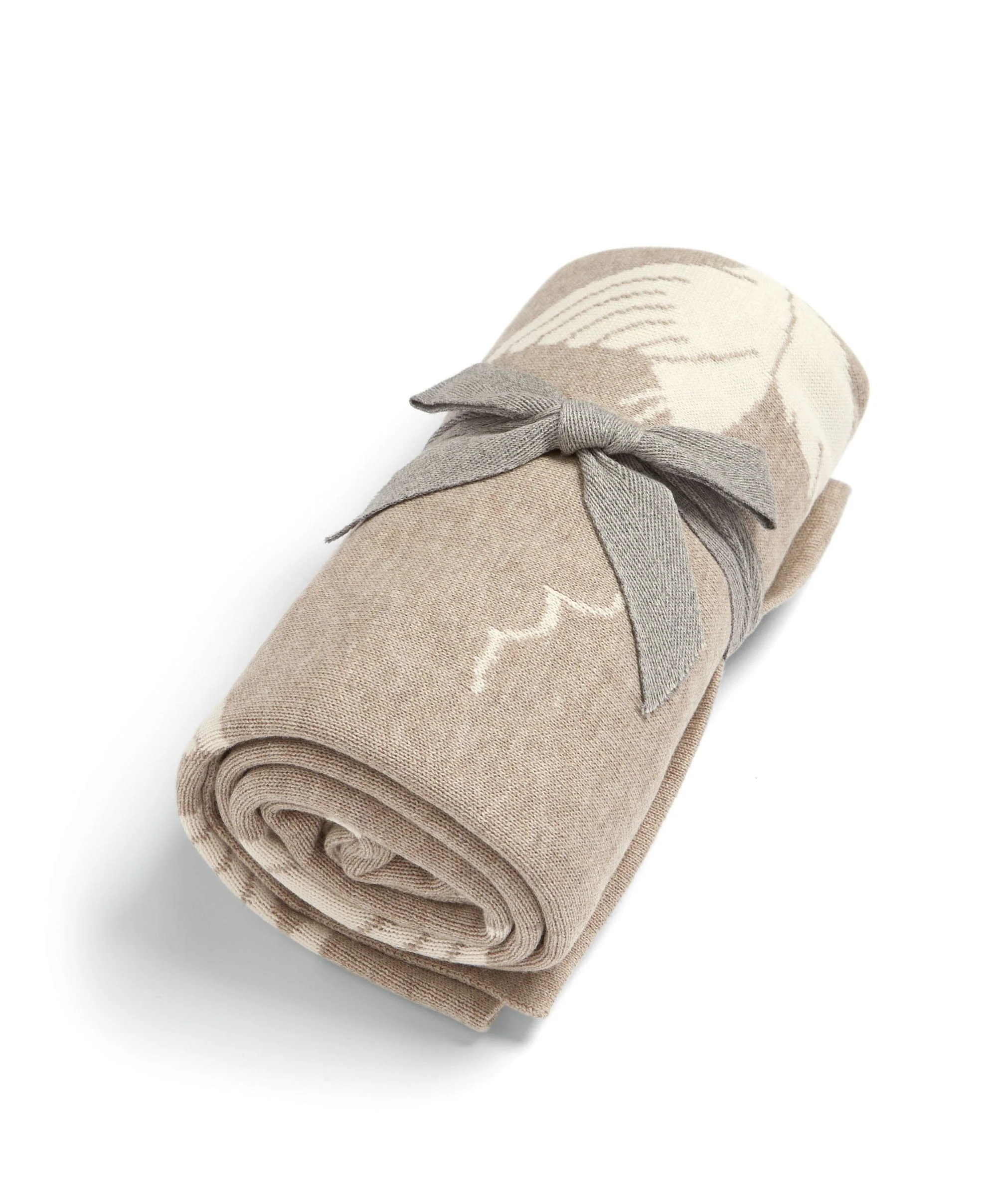 Knitted Blanket - Welcome to the World Duckling - Mocha - Image 4