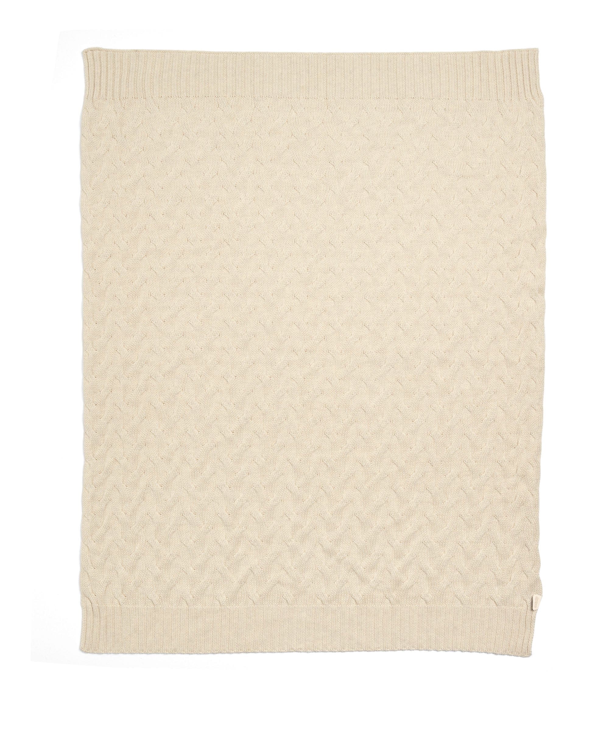 Cable Knit Blanket - Welcome to the World Duckling - Cream - Image 6