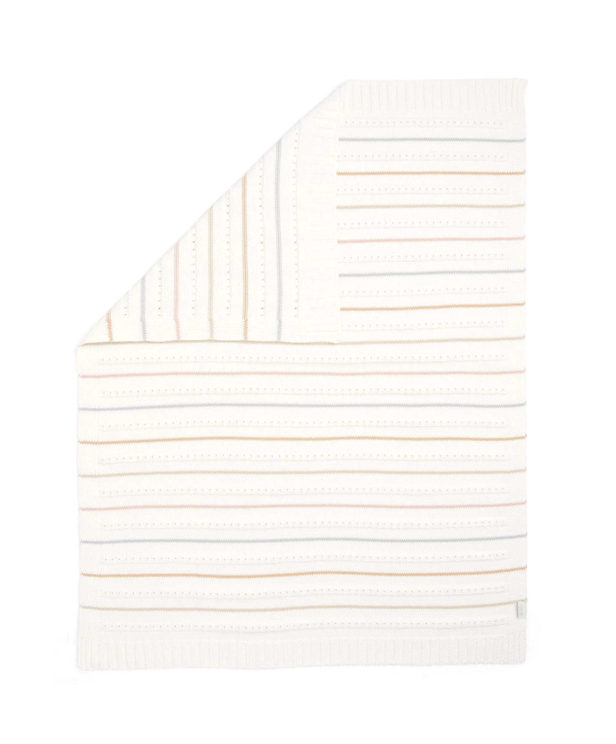 Knitted Blanket - Neutral Stripe - Image 3