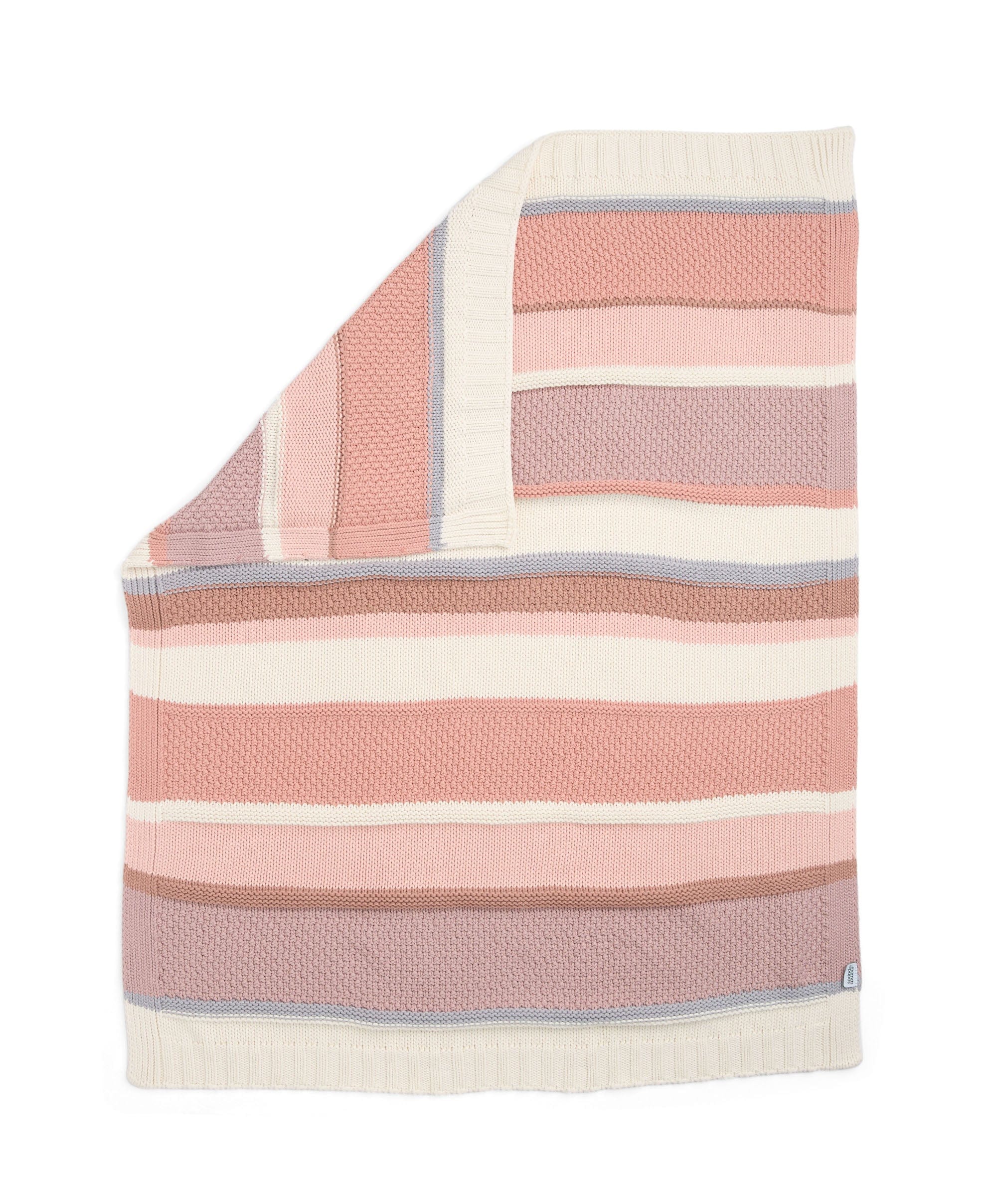 Knitted Blanket - Pink Block - Image 3