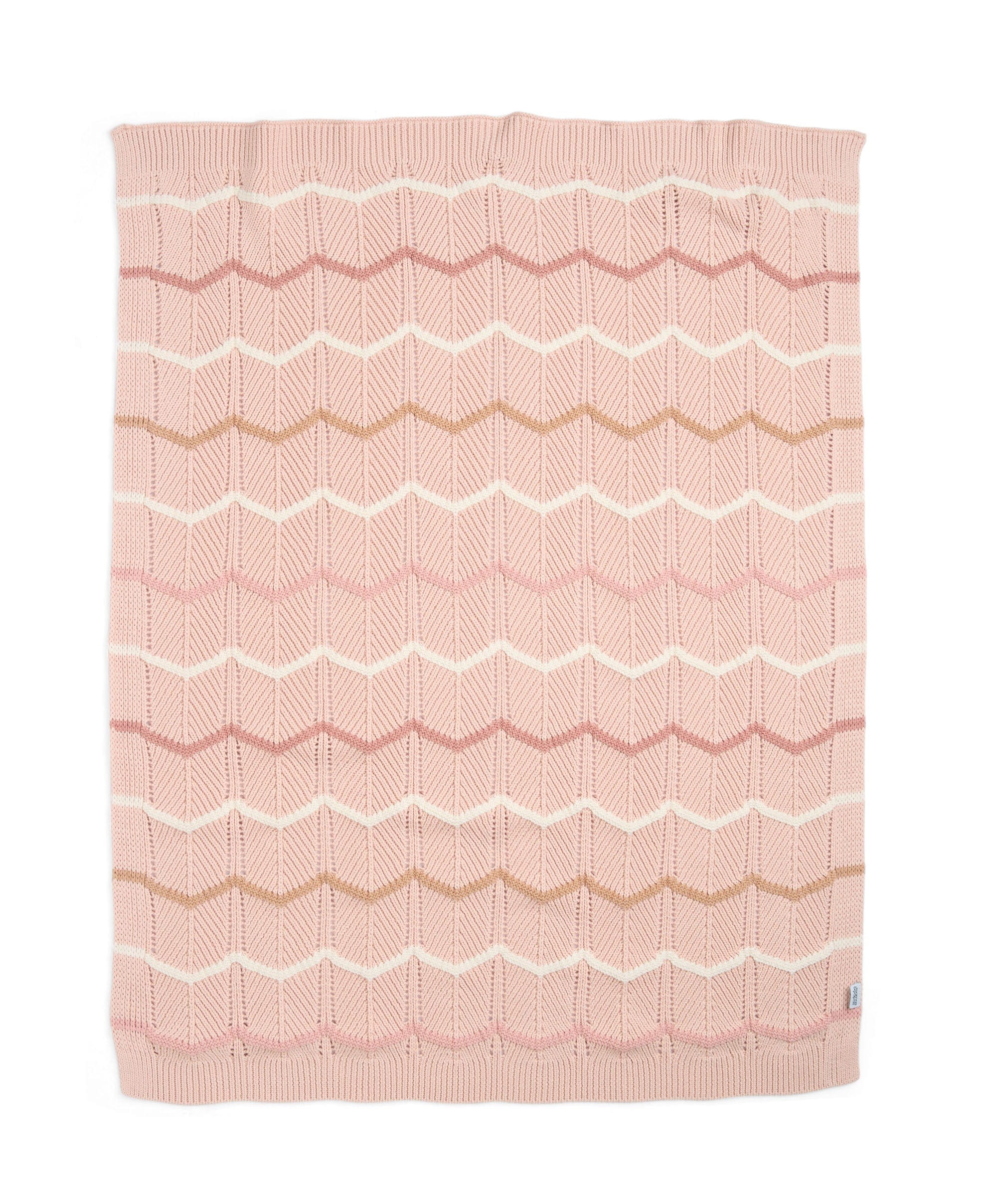 Knitted Blanket - Pink Wave - Image 4