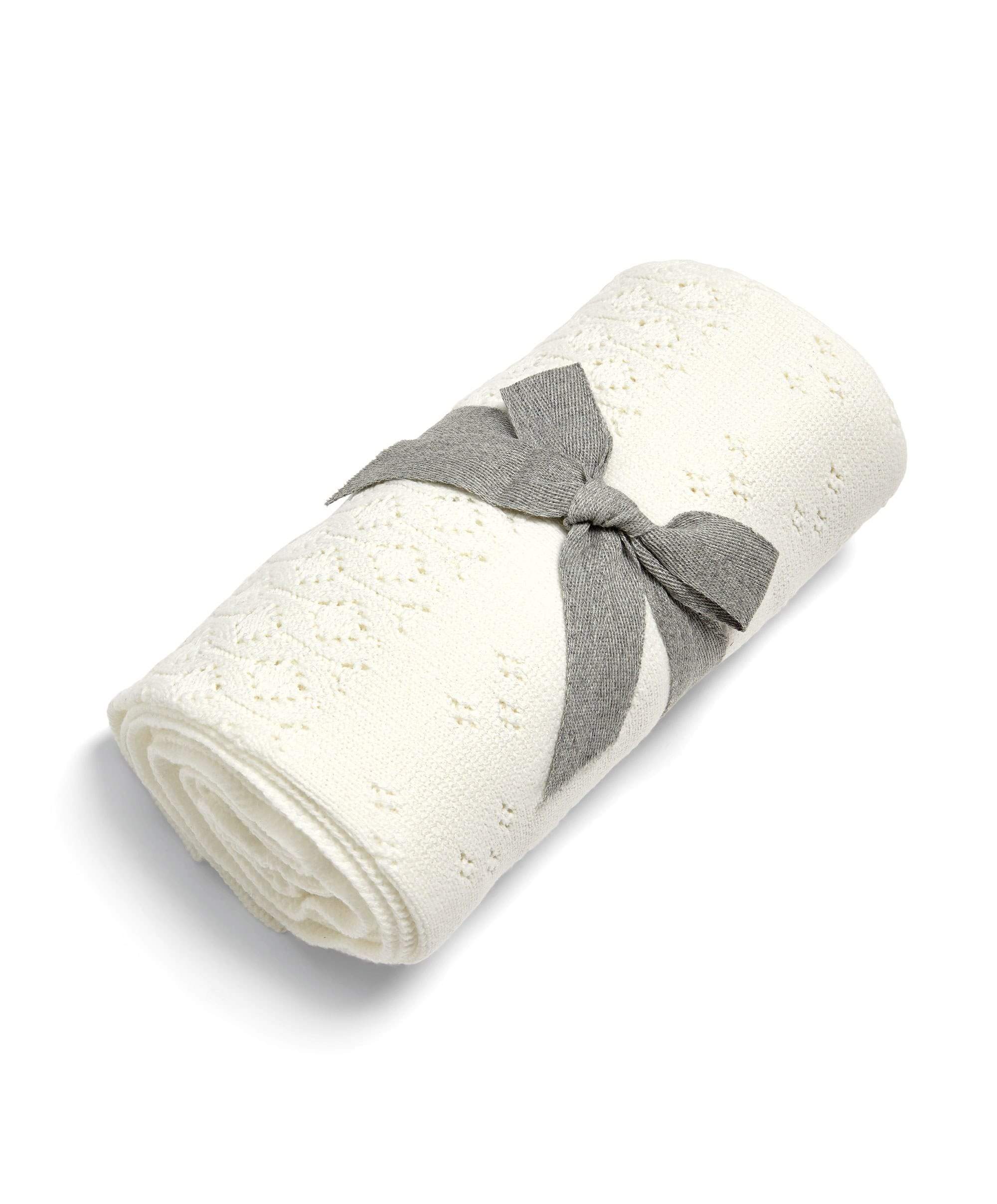 Knitted Blanket - Pointelle - Image 3