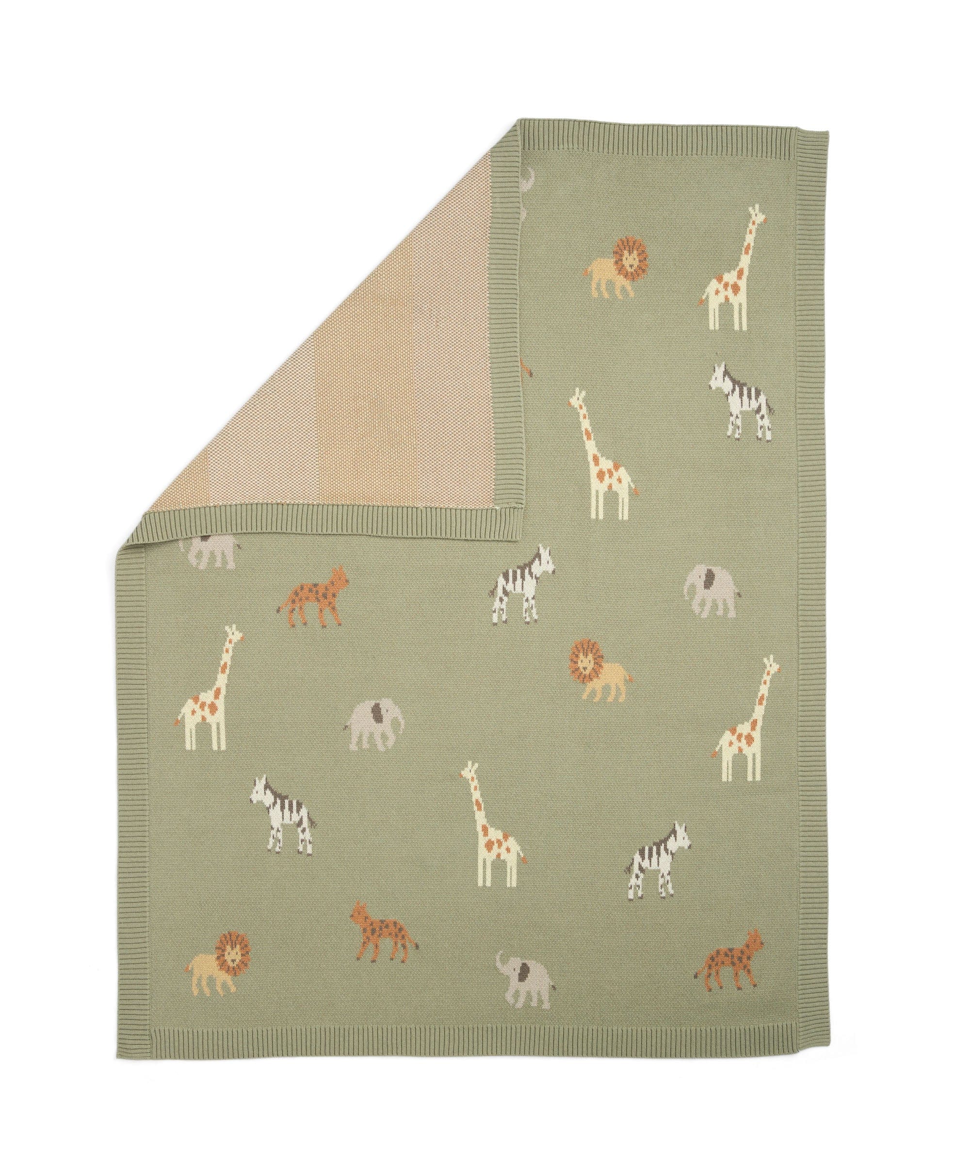 Knitted Blanket - Safari Sage - Image 3
