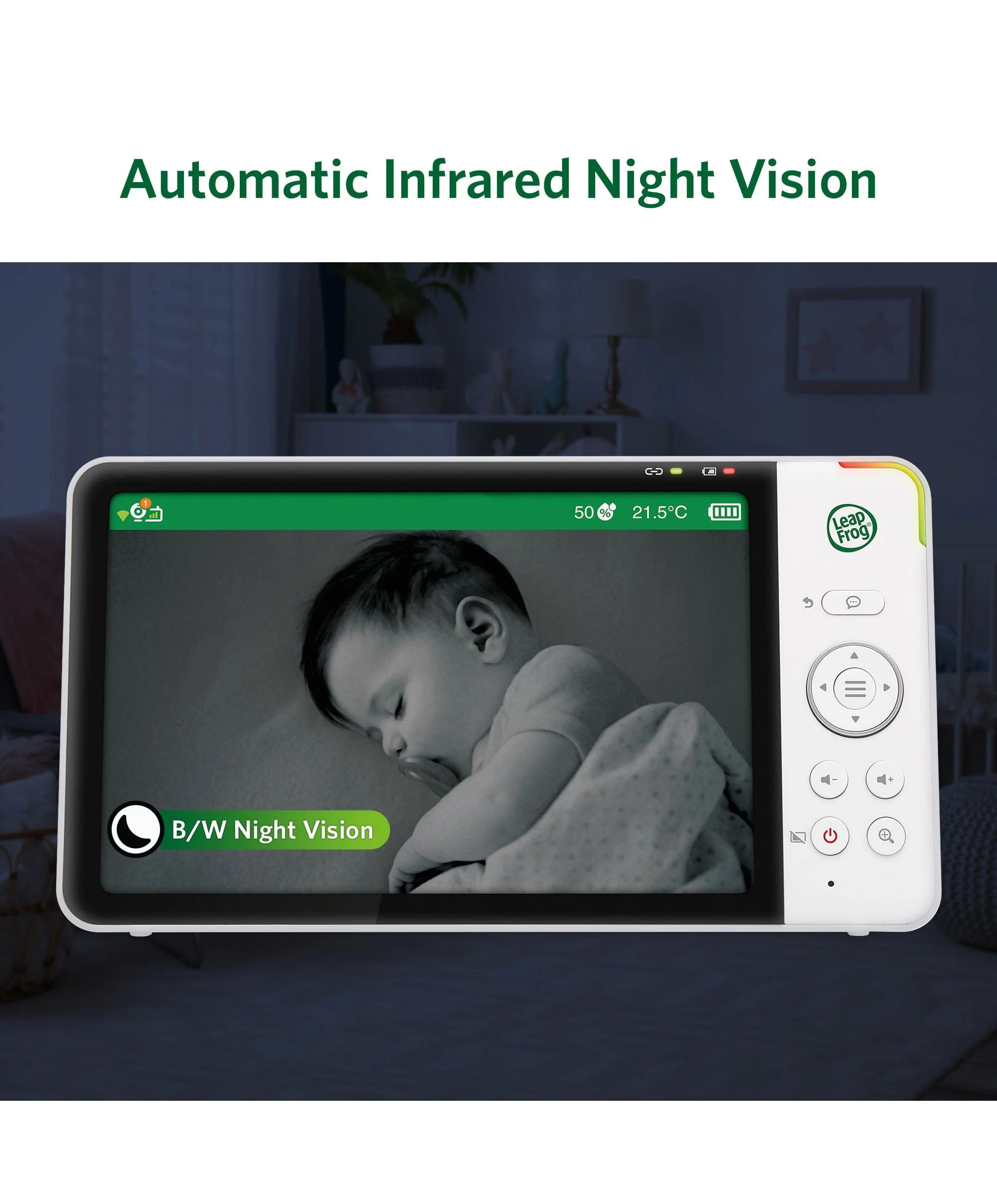LeapFrog  LF5817HD 7 Inch Over-the-Cot Smart Baby Monitor - Image 10