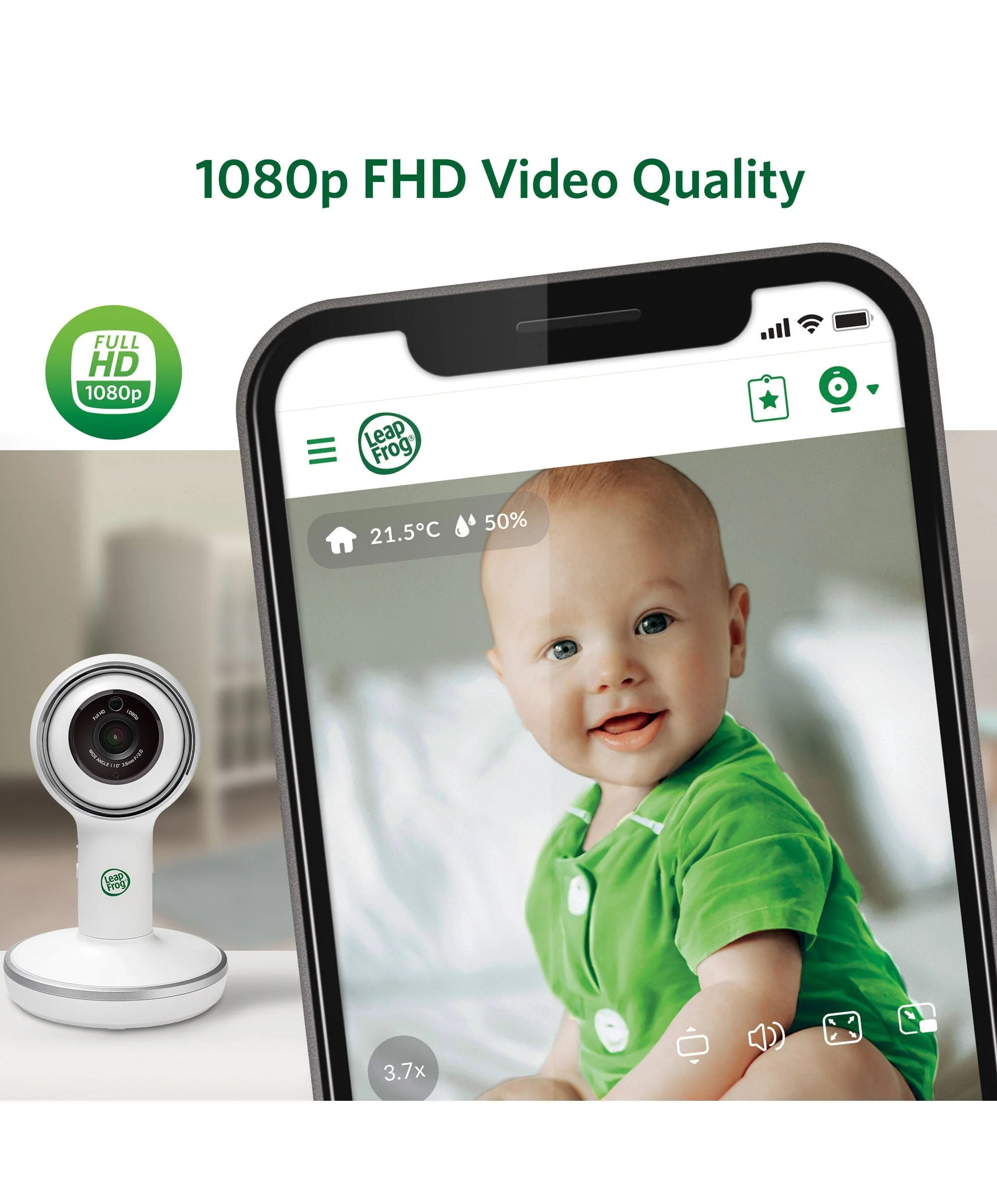 LeapFrog  LF5817HD 7 Inch Over-the-Cot Smart Baby Monitor - Image 3