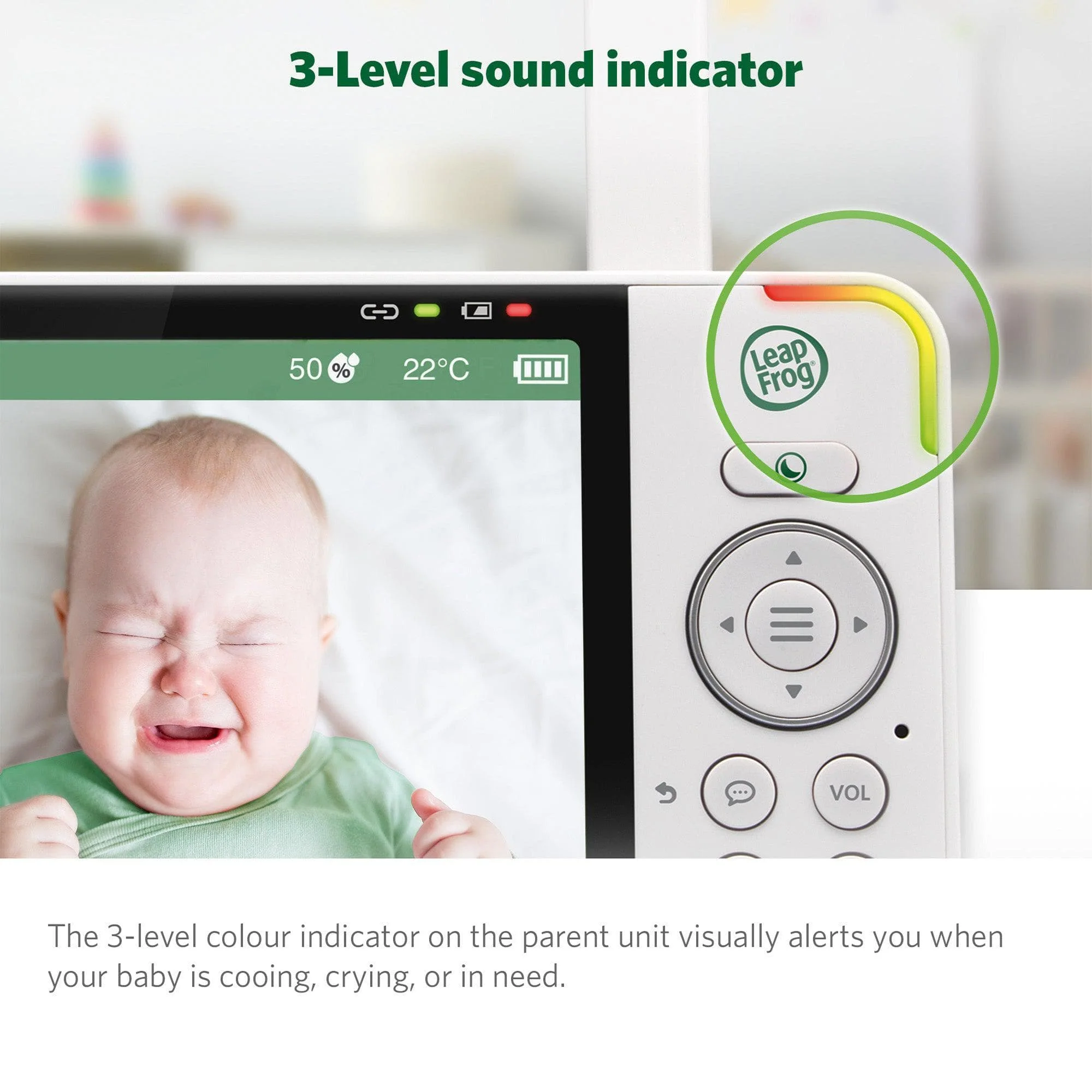 LeapFrog LF915HD 5 Inch Video Baby Monitor with Colour Night Vision - White - Image 15
