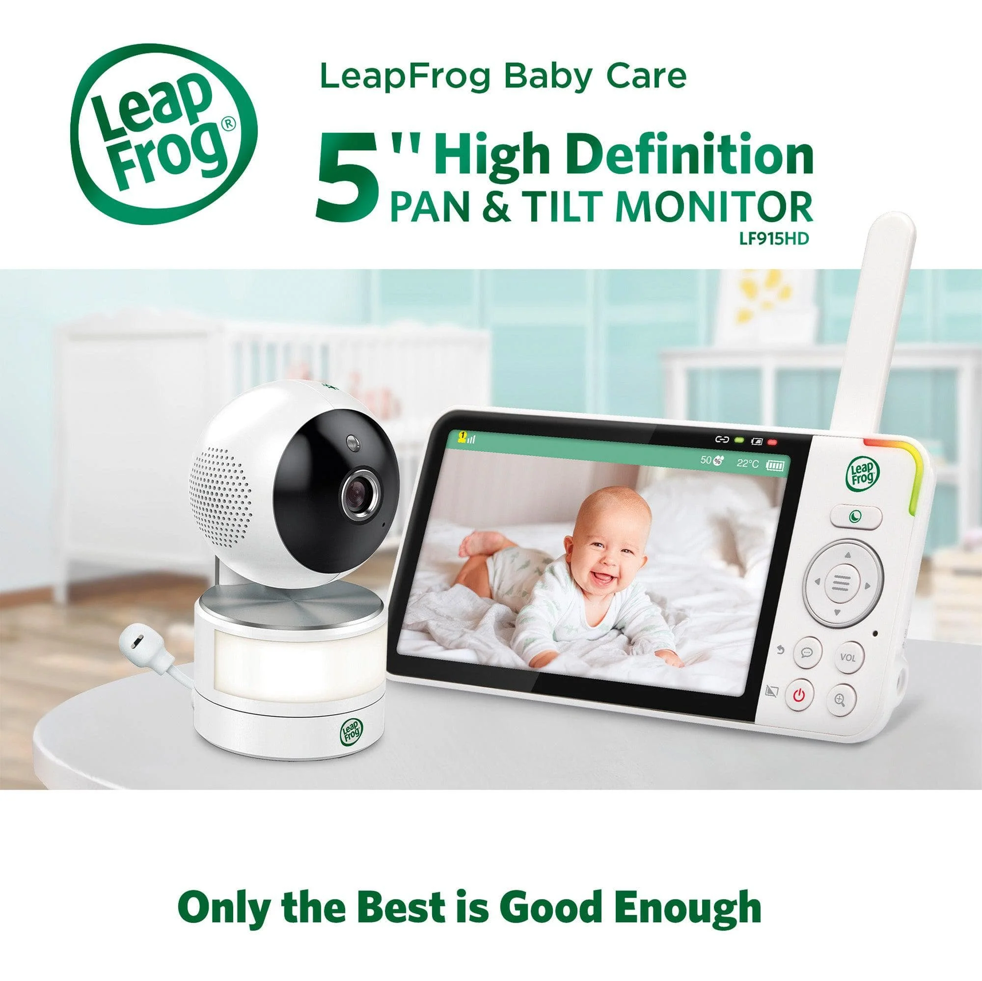 LeapFrog LF915HD 5 Inch Video Baby Monitor with Colour Night Vision - White - Image 17