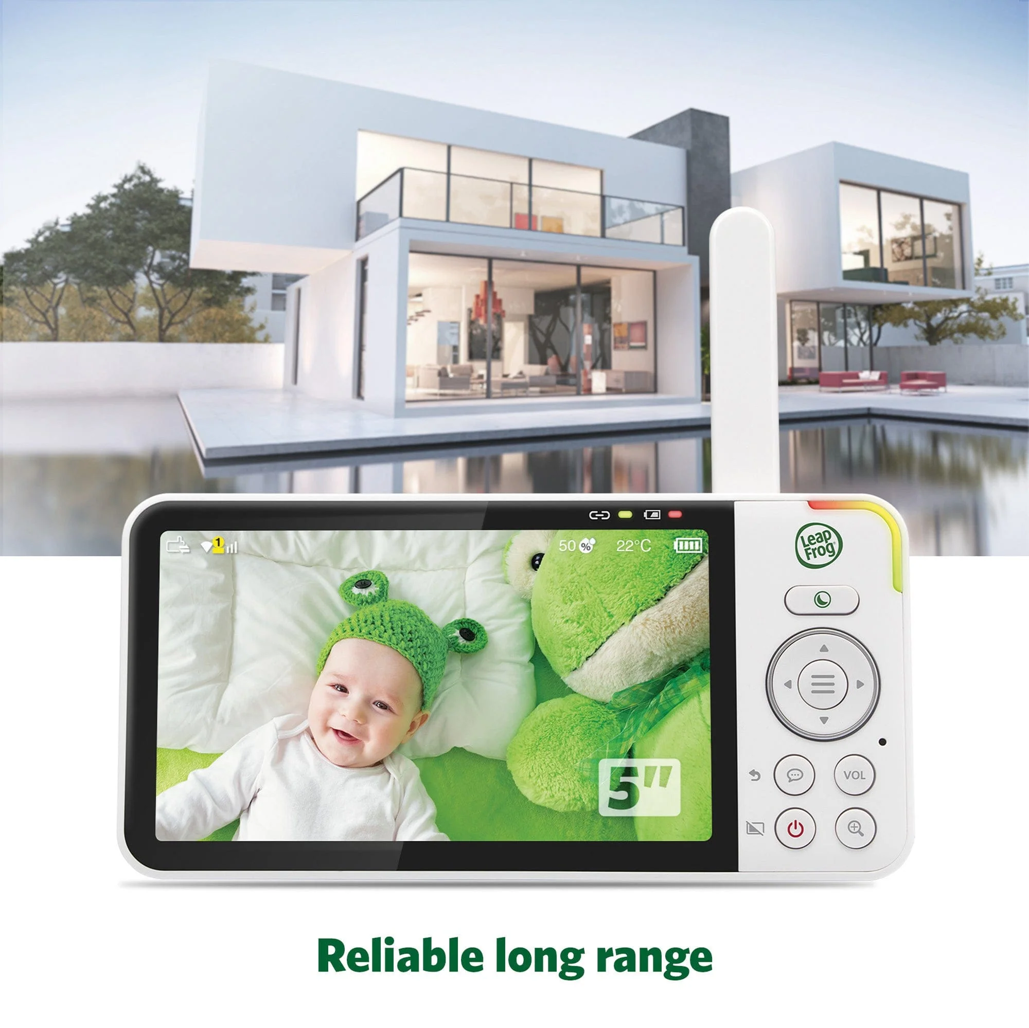 LeapFrog LF915HD 5 Inch Video Baby Monitor with Colour Night Vision - White - Image 21