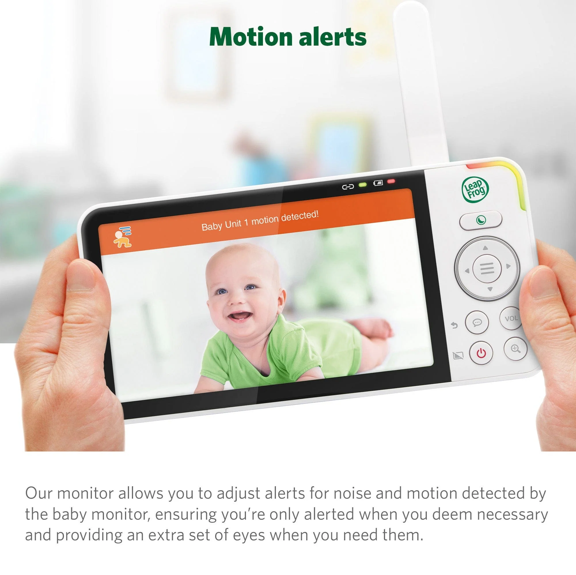 LeapFrog LF915HD 5 Inch Video Baby Monitor with Colour Night Vision - White - Image 26