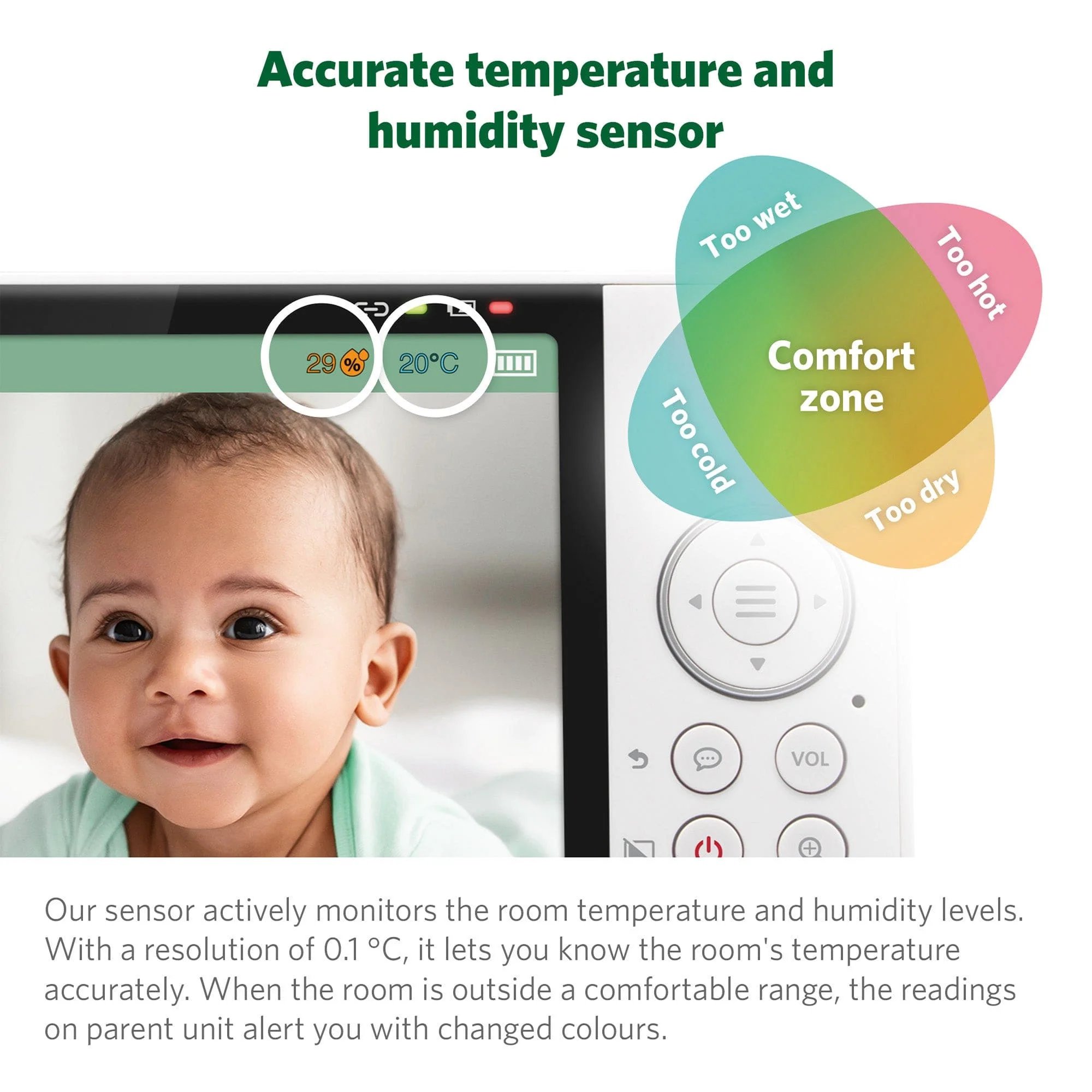 LeapFrog LF915HD 5 Inch Video Baby Monitor with Colour Night Vision - White - Image 31