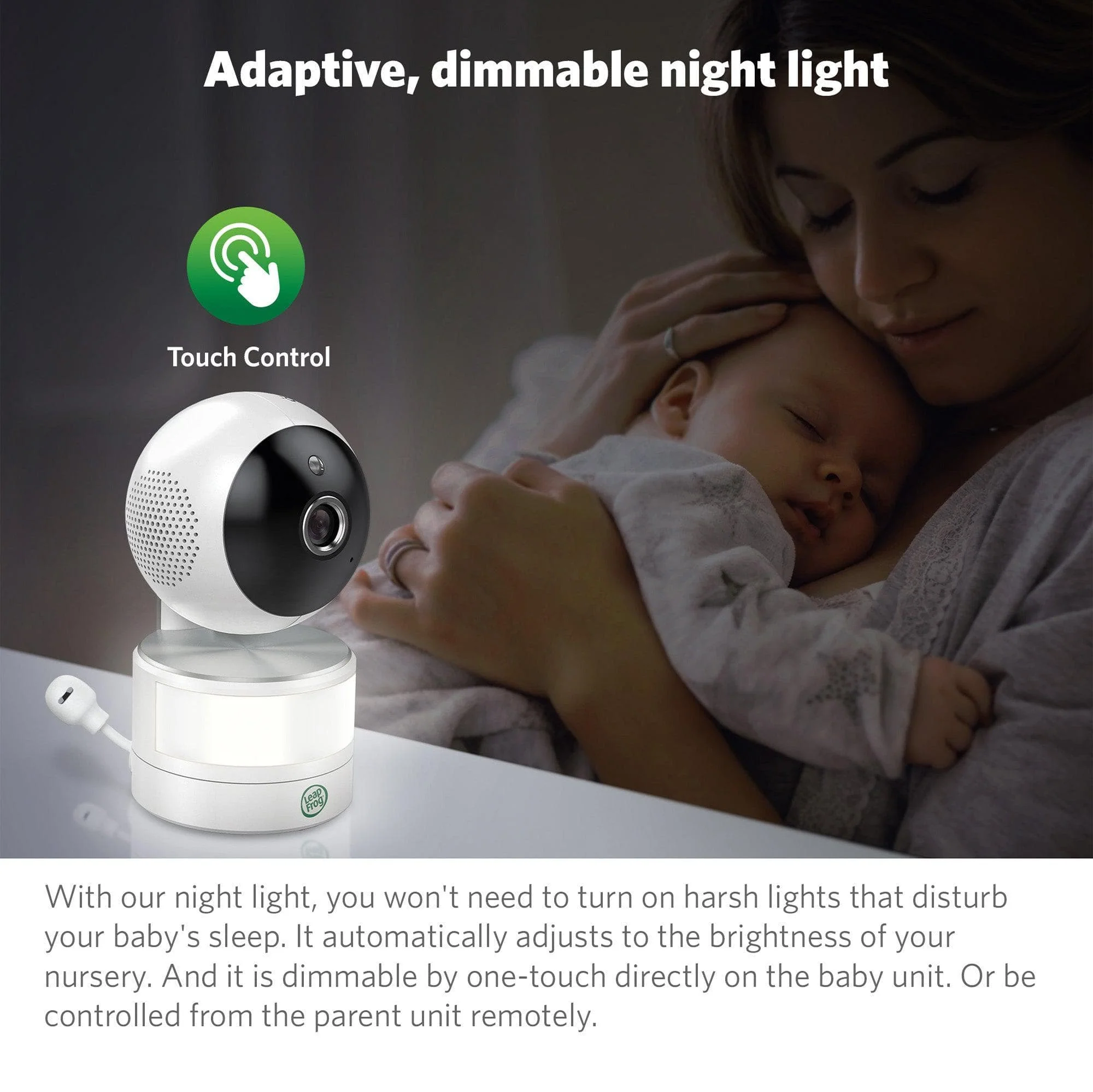 LeapFrog LF915HD 5 Inch Video Baby Monitor with Colour Night Vision - White - Image 5