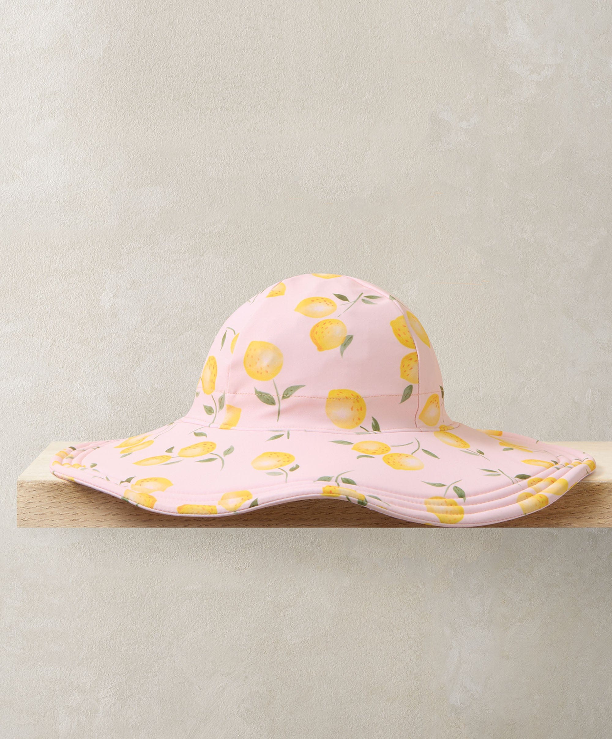 Lemon Print Floppy Sunhat