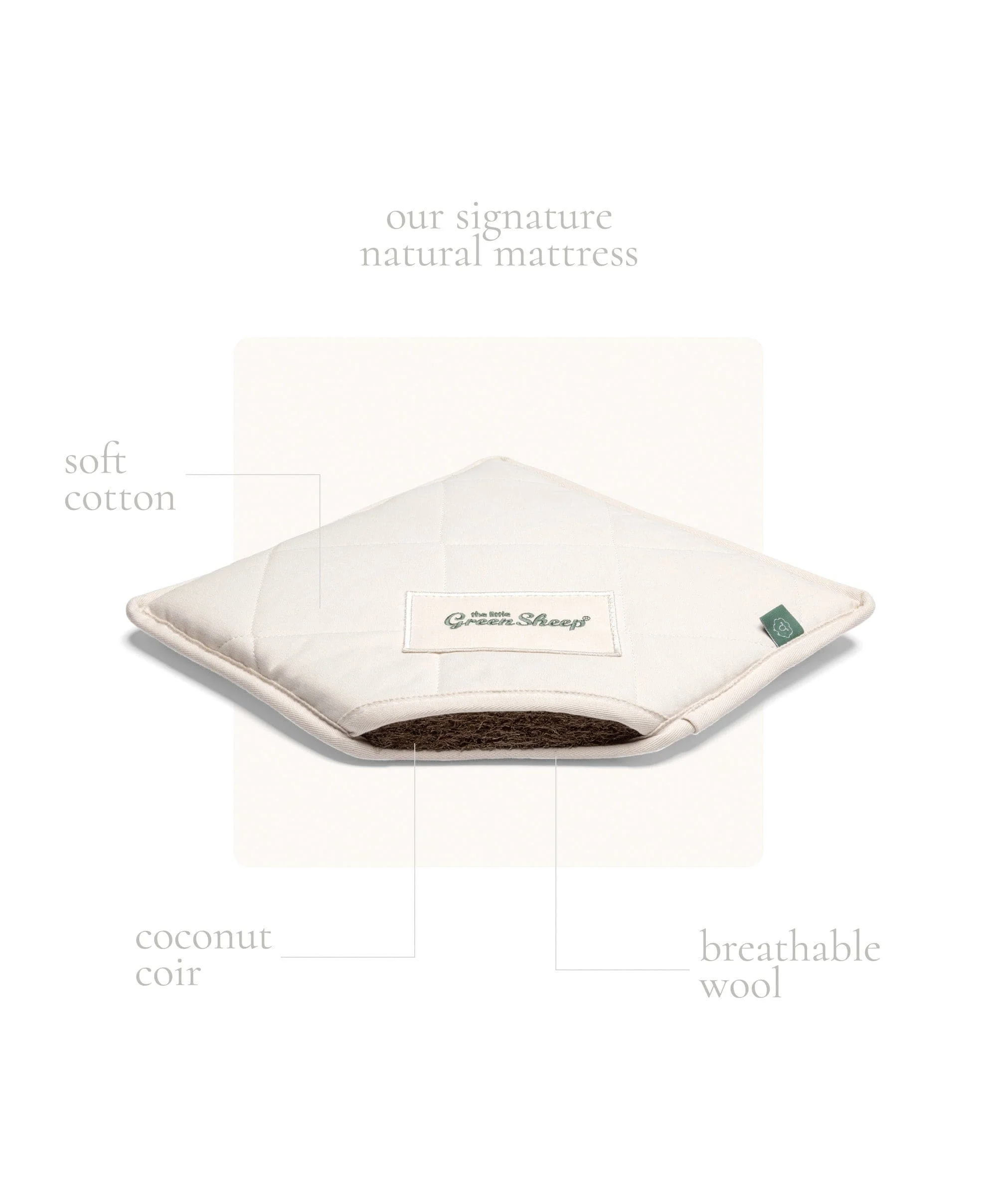 Little Green Sheep Organic Knitted Moses Basket & Mattress - Truffle - Image 8