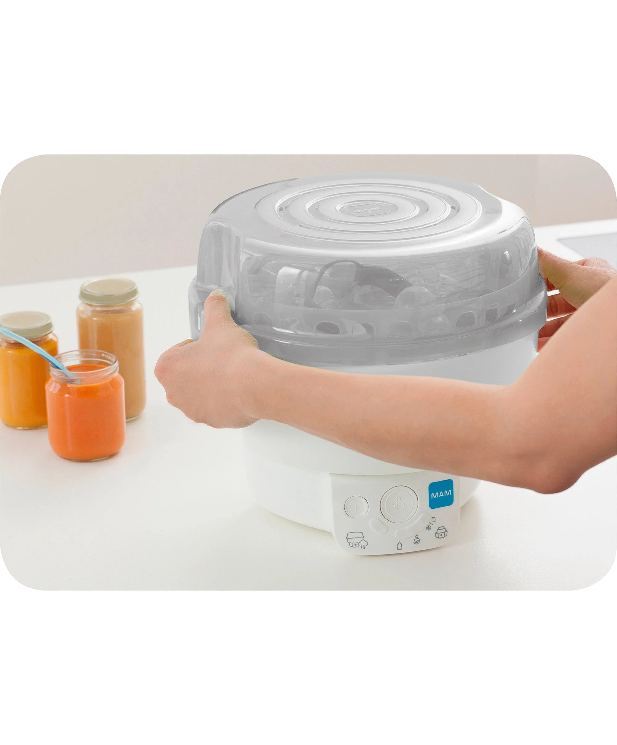 MAM Baby 6-in-1 Electric Steam Steriliser & Bottle Warmer - Grey - Image 18