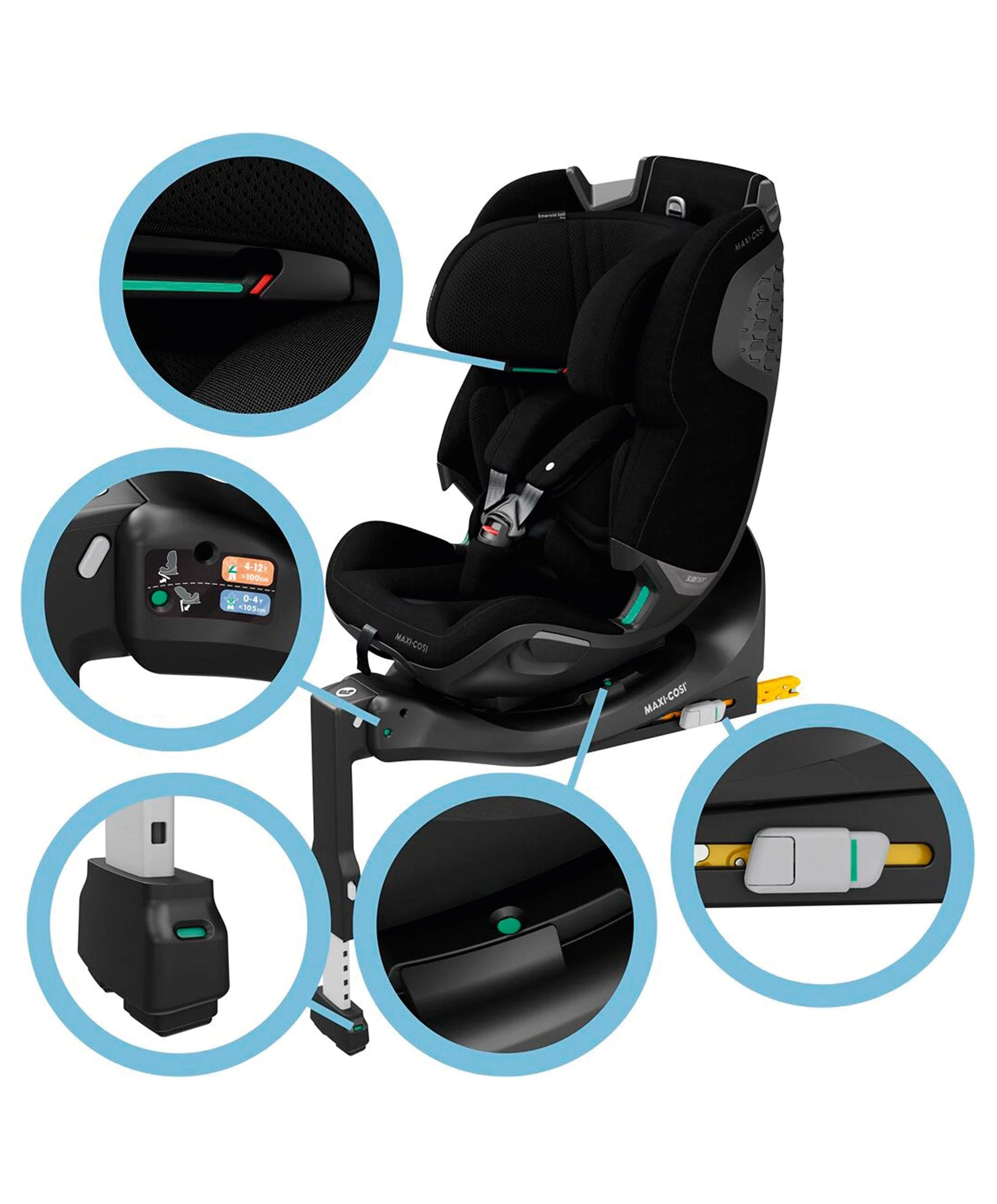 Maxi-Cosi Emerald 360 Pro Car Seat – Twillic Black - Image 7