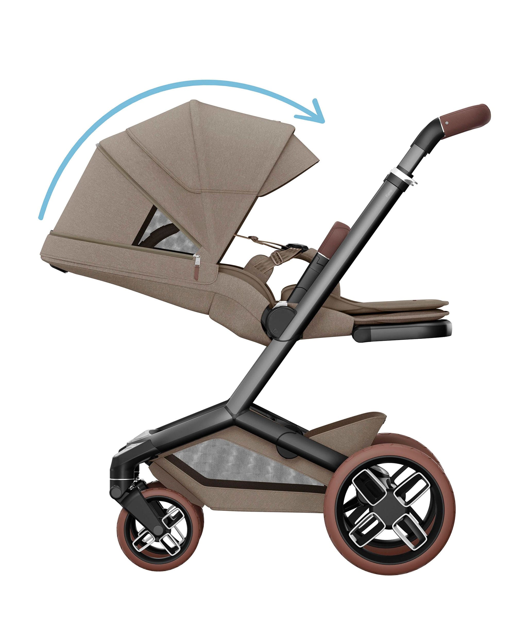 Maxi-Cosi Fame Pushchair Twillic Truffle with Brown Wheels - Image 6