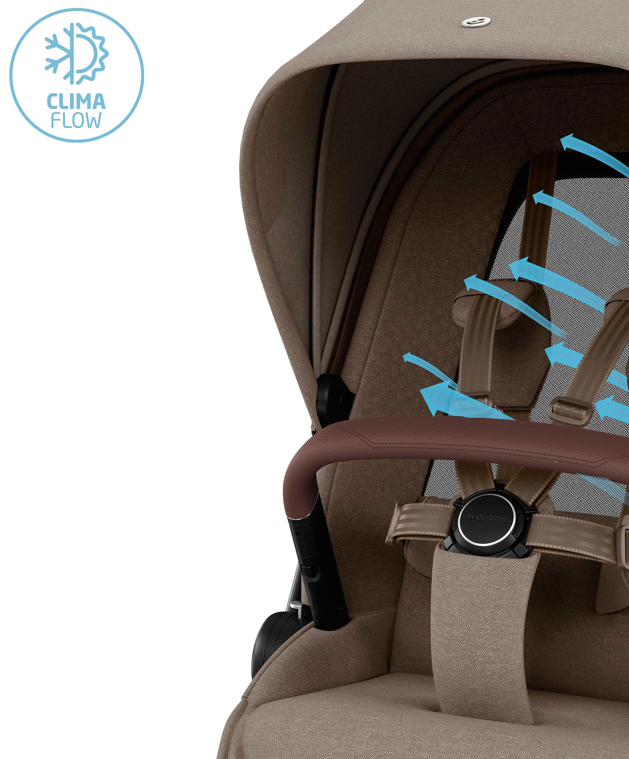Maxi-Cosi Fame Pushchair Twillic Truffle with Brown Wheels - Image 7