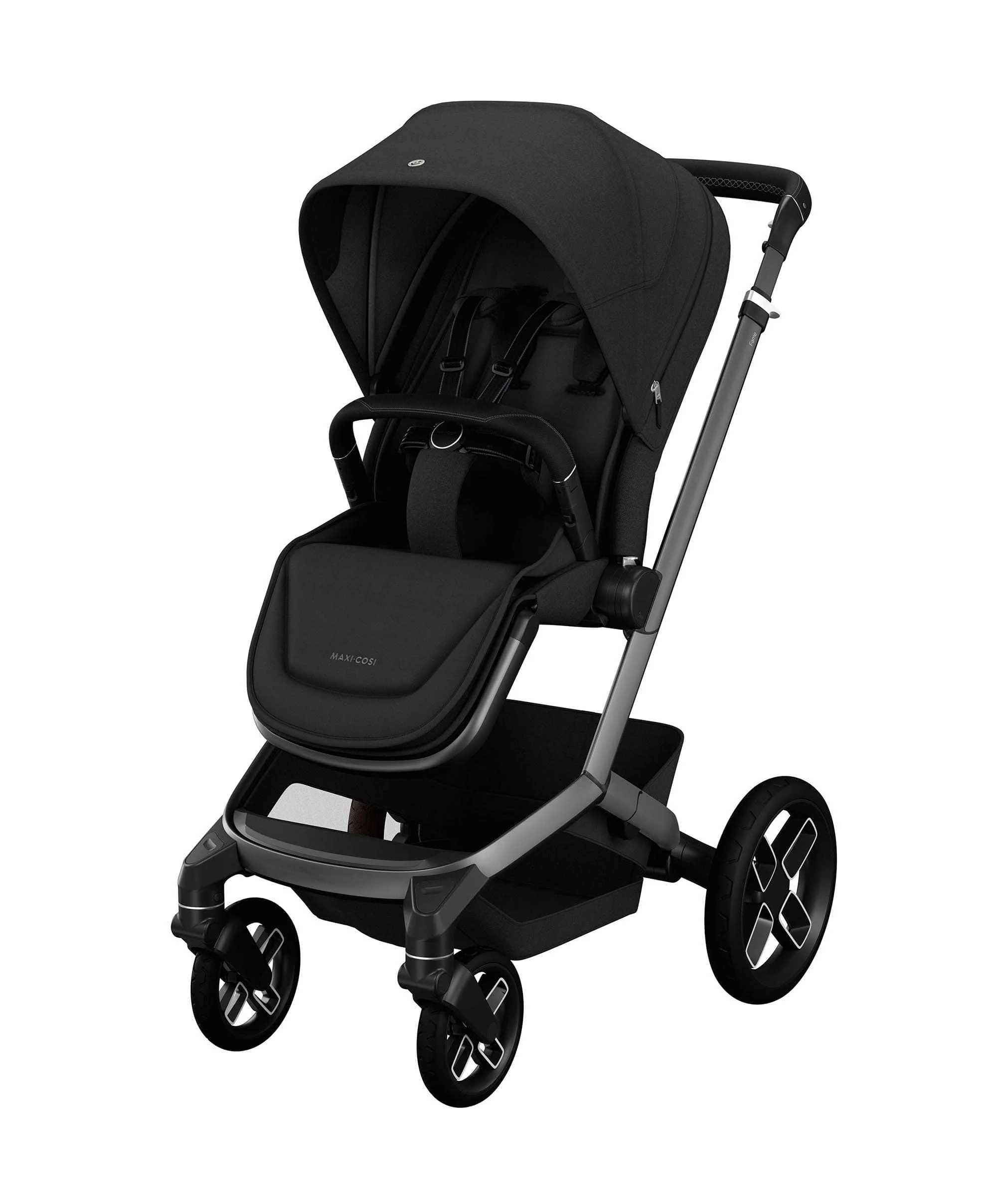 Maxi-Cosi Fame Pushchair & Carrycot - Black with Black Wheels - Image 2
