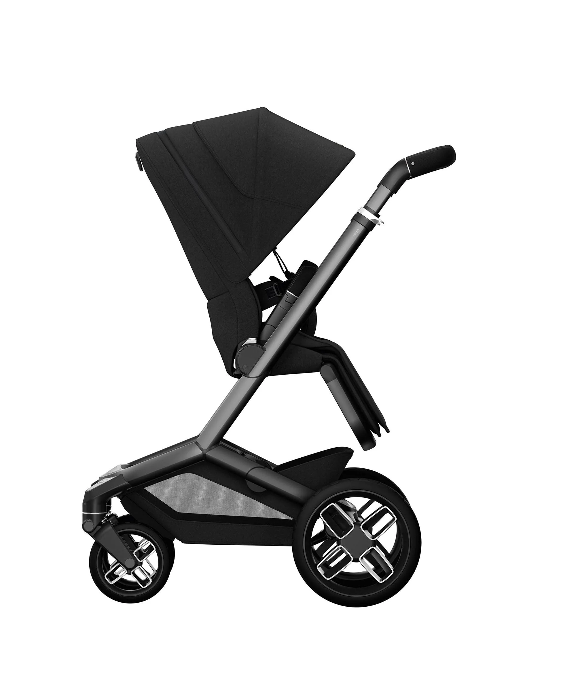 Maxi-Cosi Fame Pushchair & Carrycot - Black with Black Wheels - Image 4