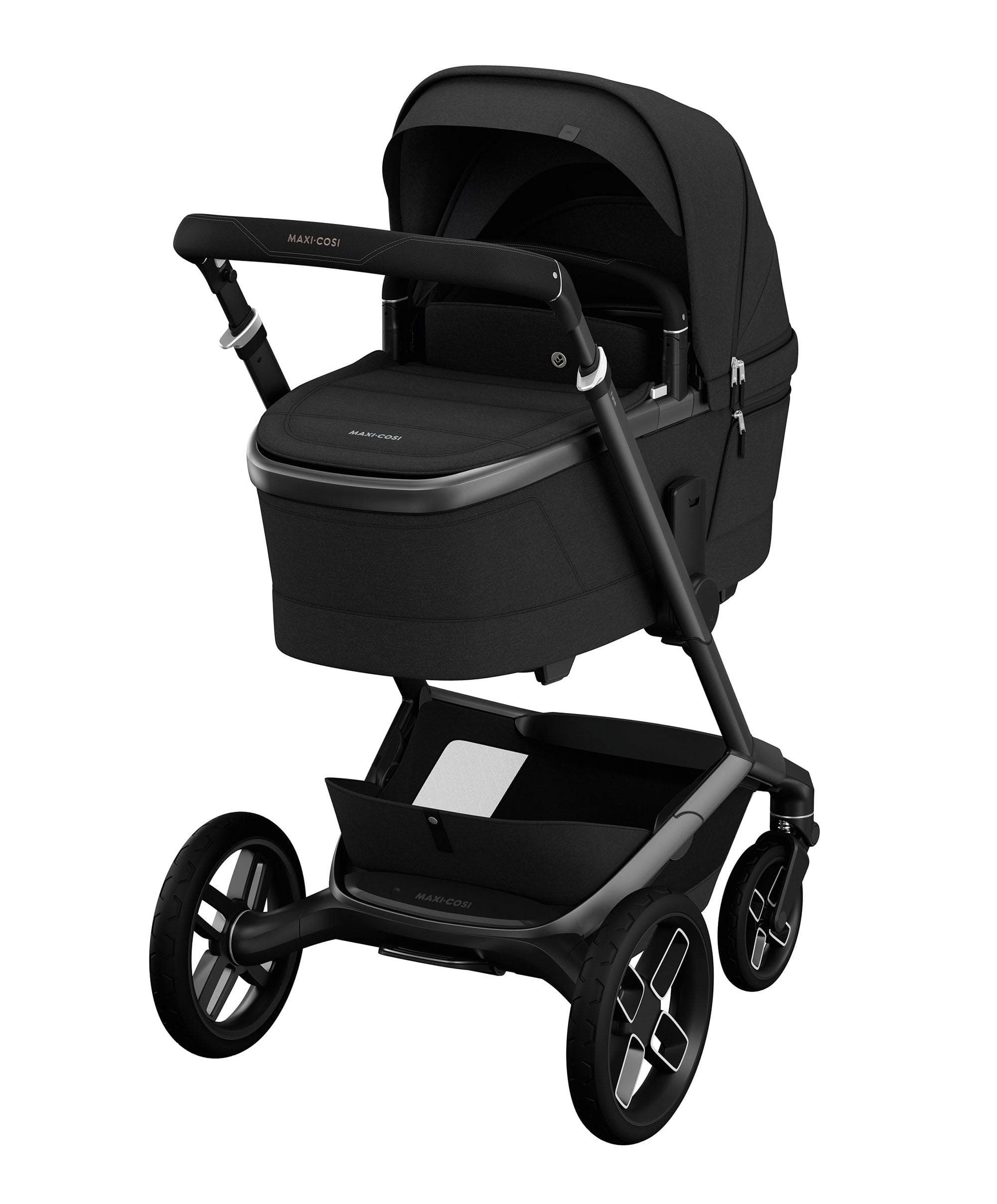 Maxi-Cosi Fame Pushchair & Carrycot - Black with Black Wheels - Image 9