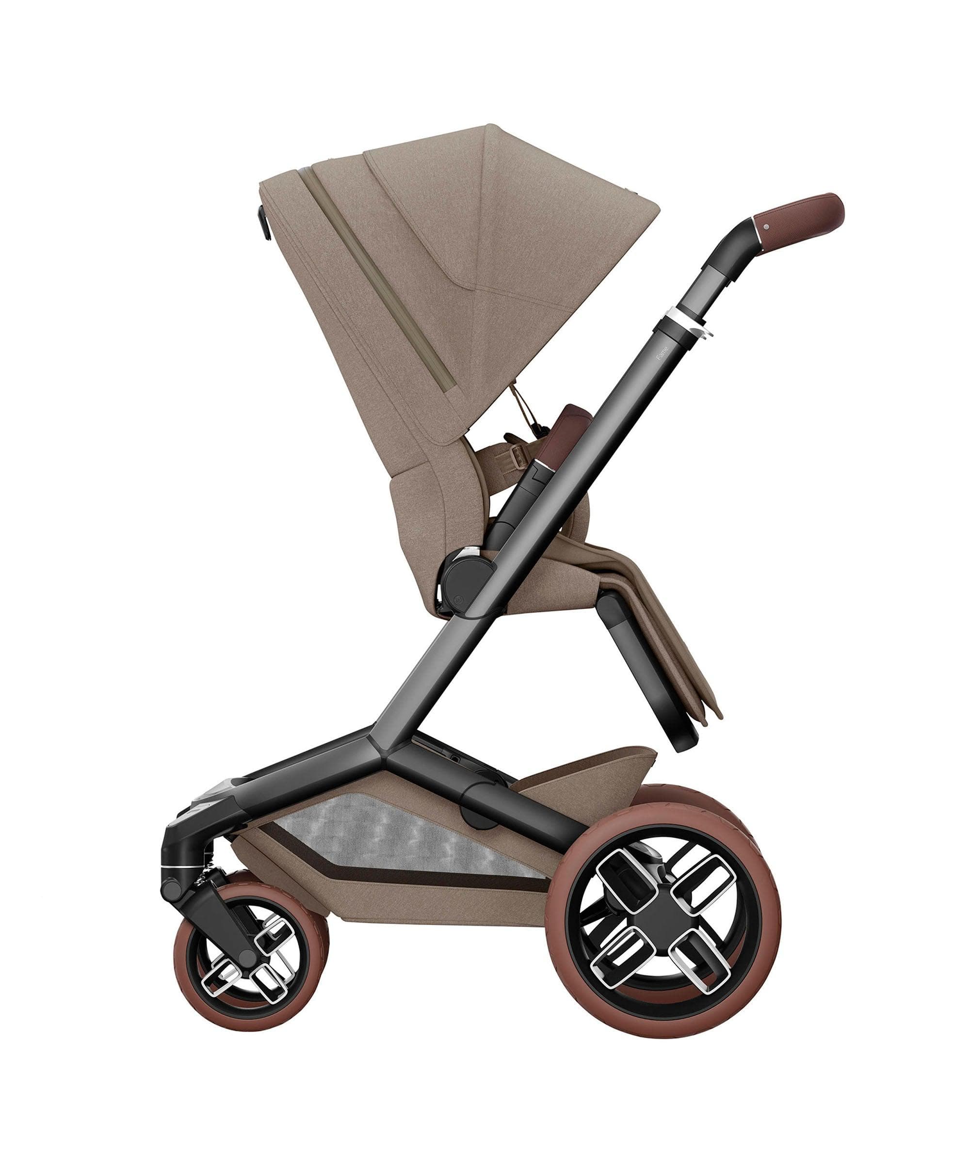 Maxi-Cosi Fame Pushchair & Carrycot - Truffle with Brown Wheels - Image 4
