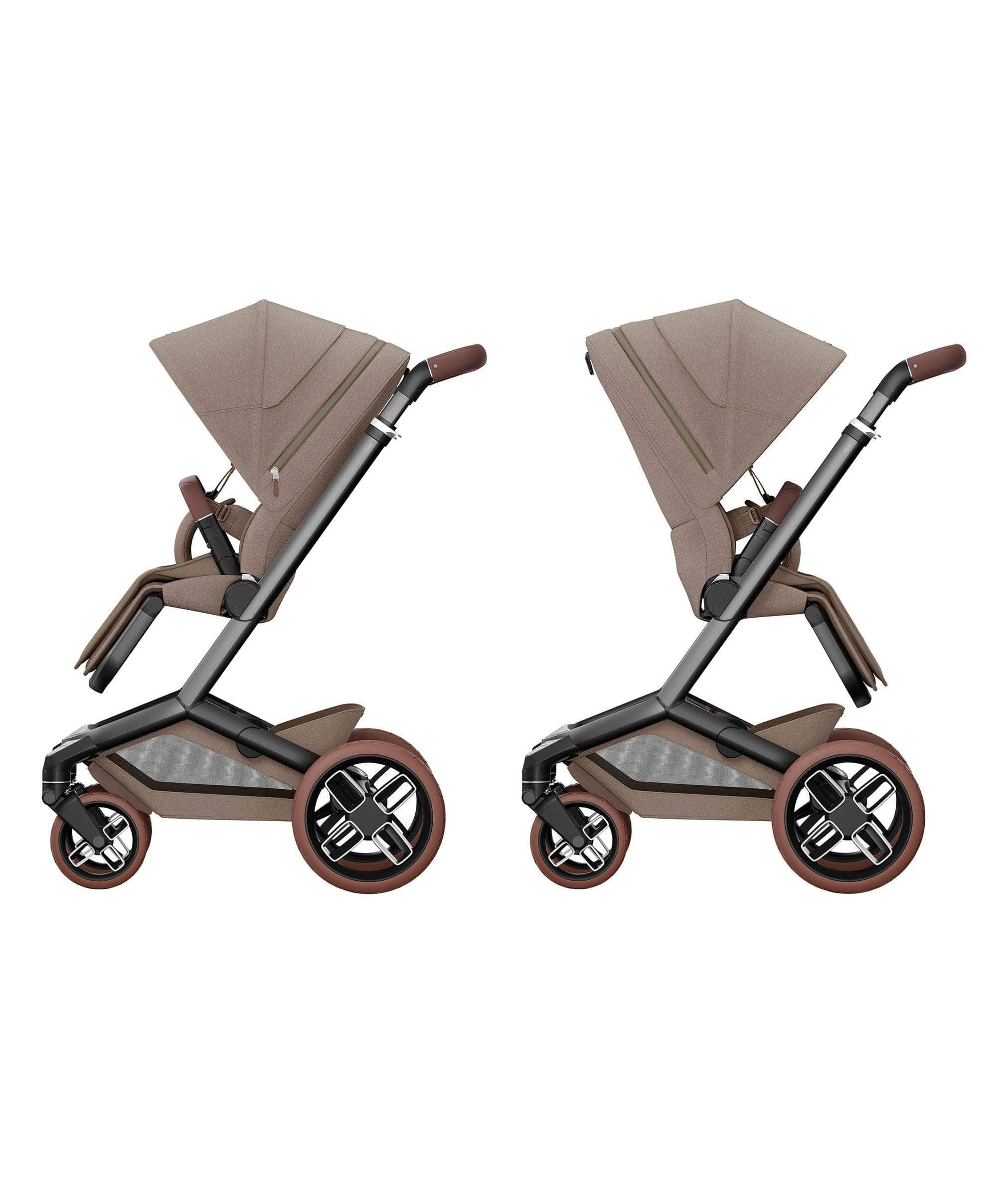 Maxi-Cosi Fame Pushchair & Carrycot - Truffle with Brown Wheels - Image 5