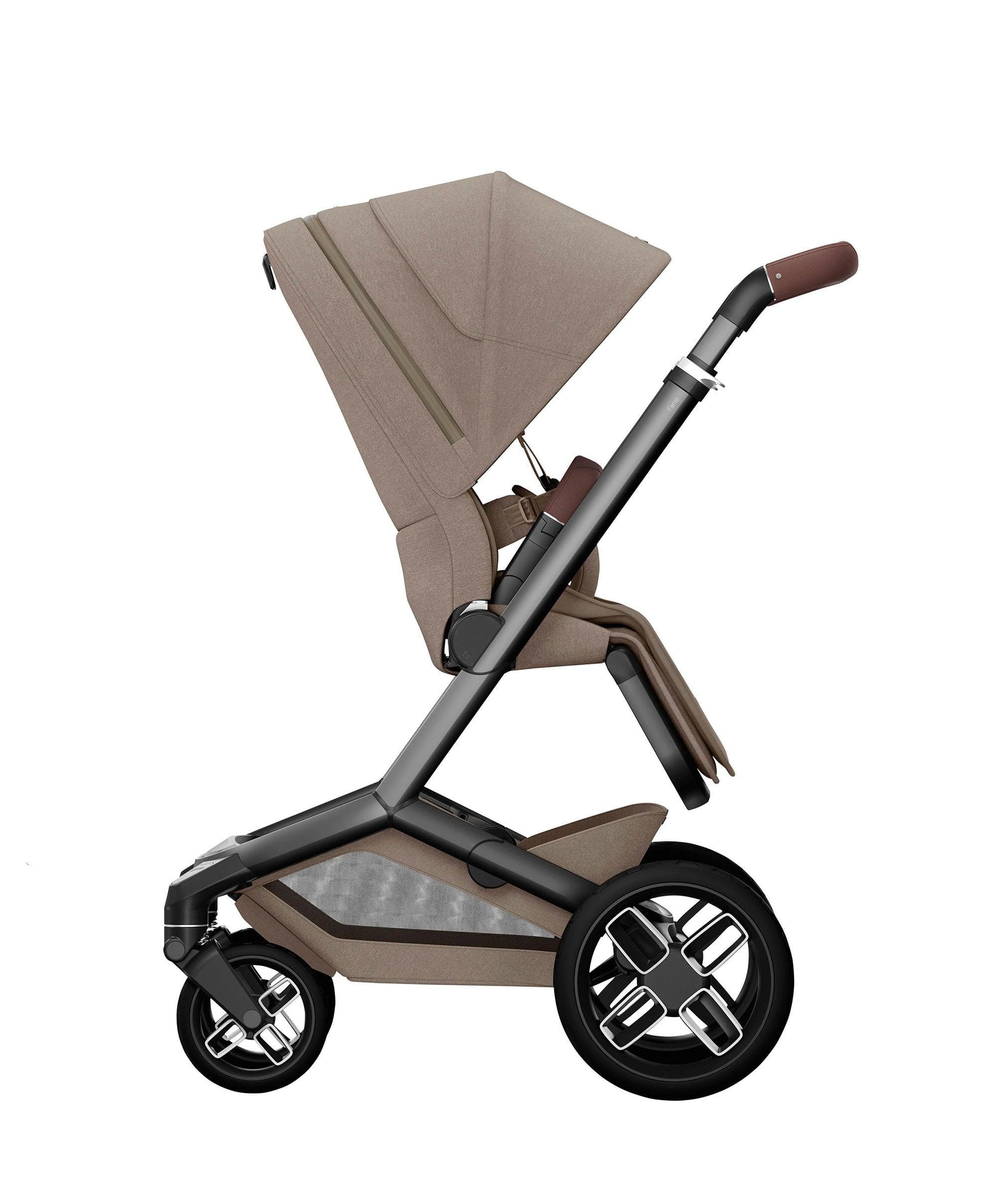 Maxi-Cosi Fame Pushchair & Carrycot - Truffle with Black Wheels - Image 4