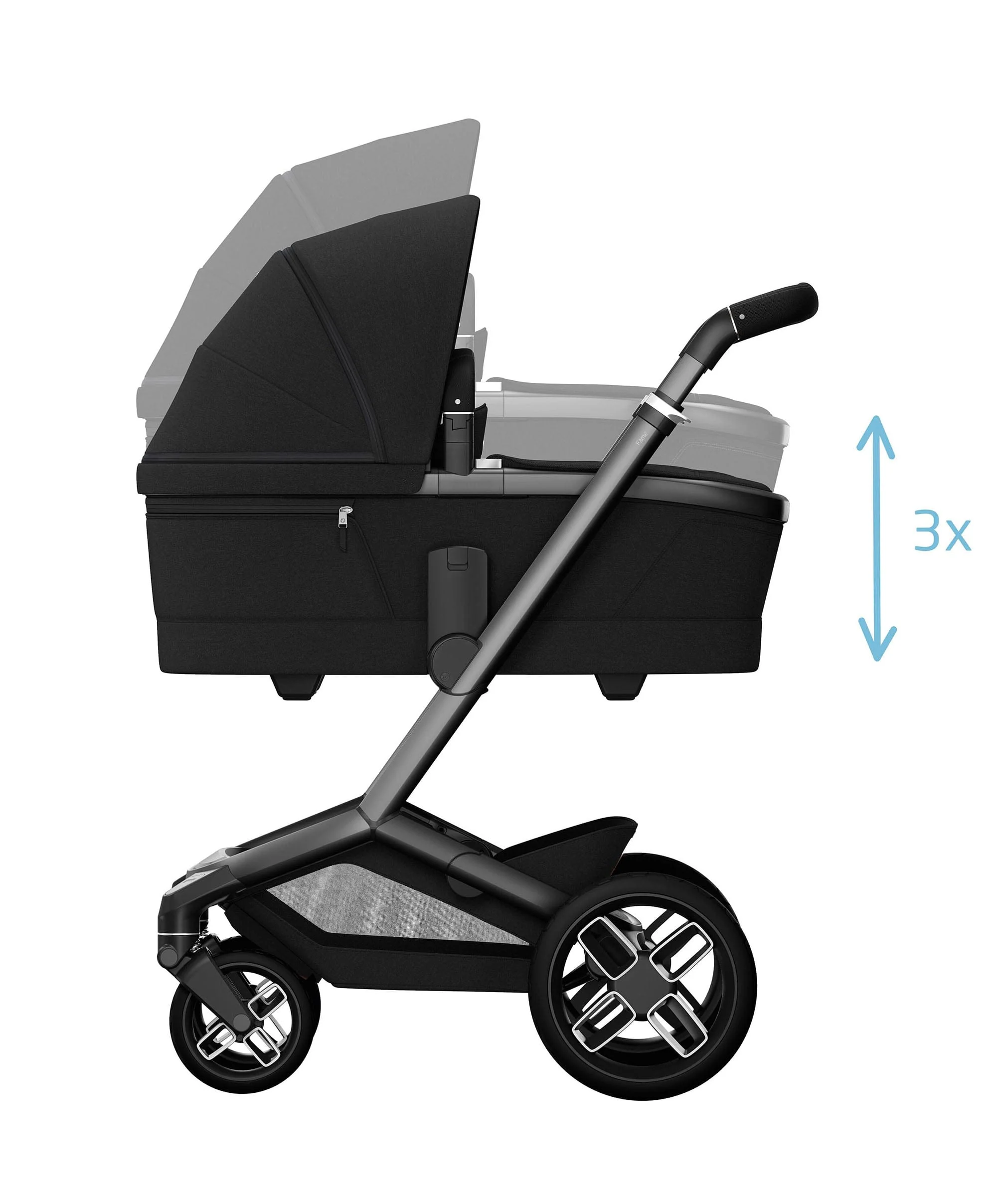 Maxi-Cosi Fame Premium Pushchair Bundle with Pebble 360 Pro 2 Car Seat & Base – Black with Black Wheels - Image 12